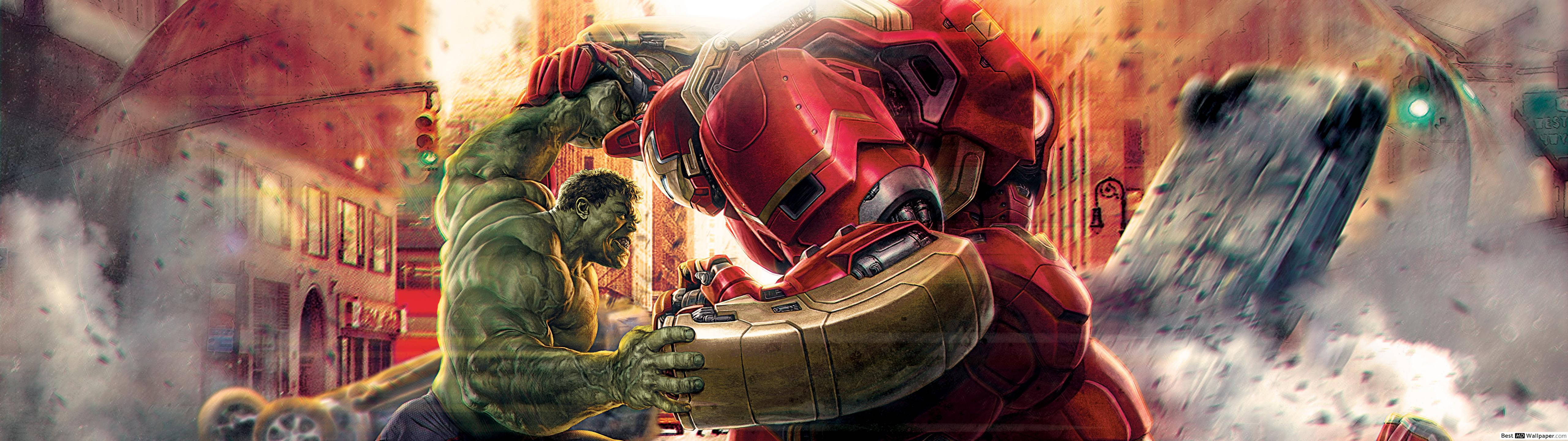 Marvel's Ironman Vs Hulk 5120 X 1440