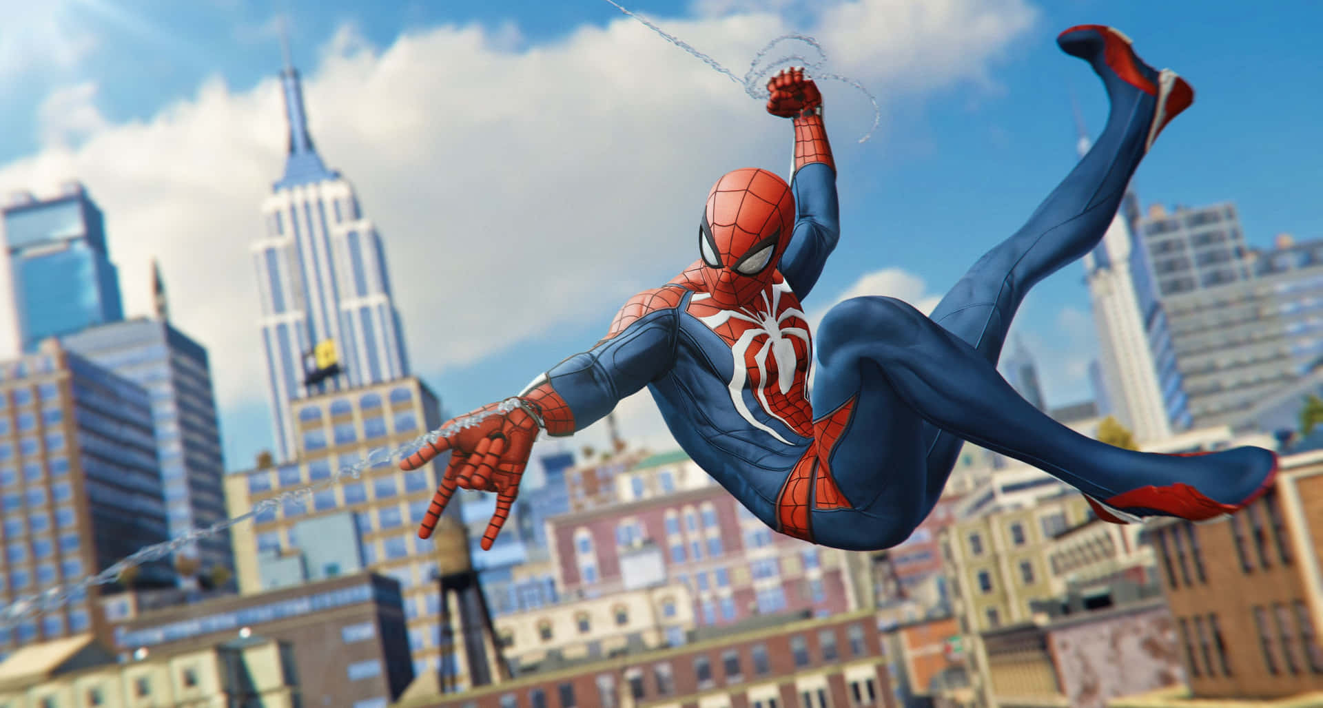 Marvel's Spider-man: Advanced Interactive Gaming Experience On The Ps4 Background