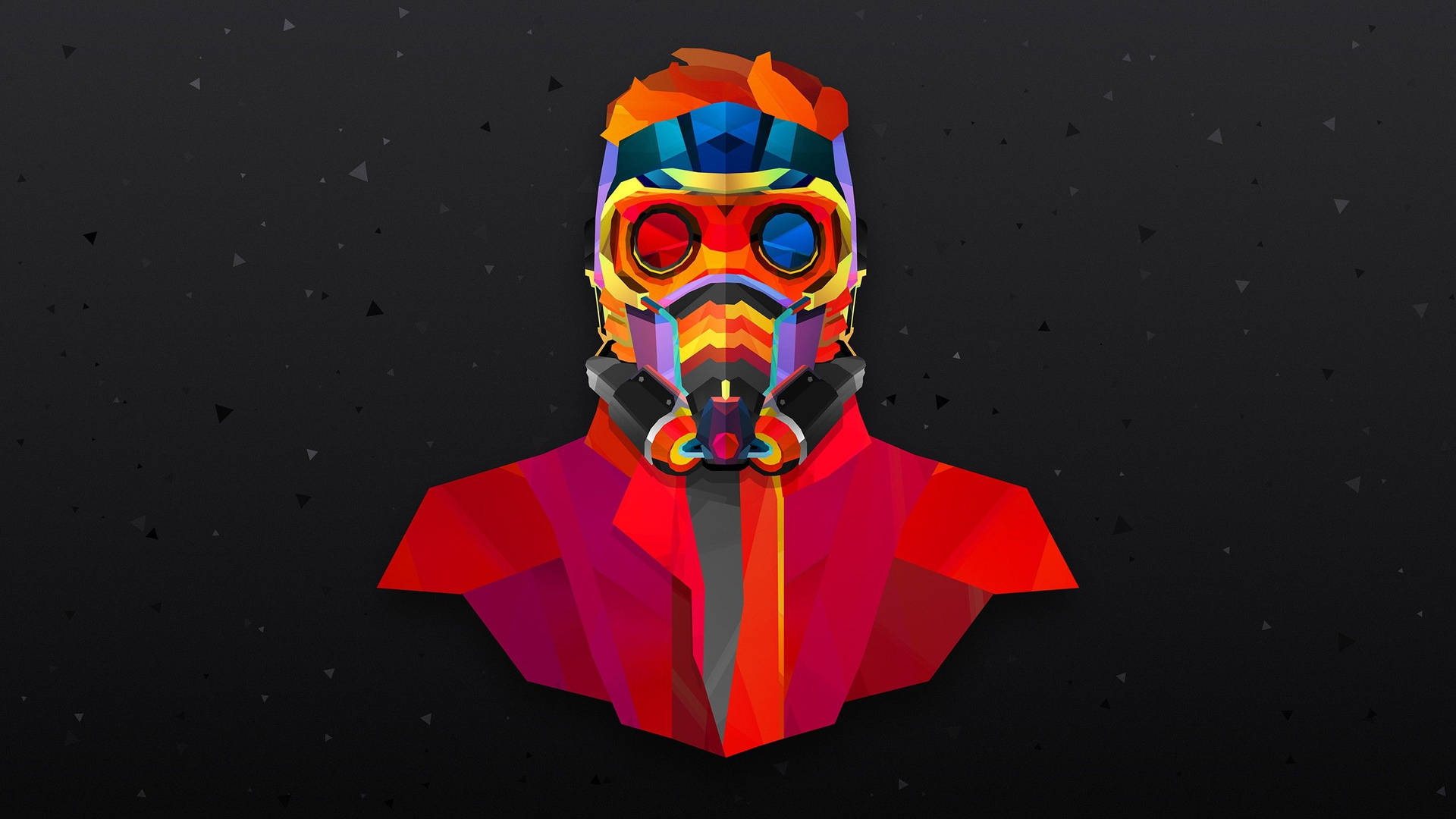 Marvel Star Lord Colorful Abstract Digital Art