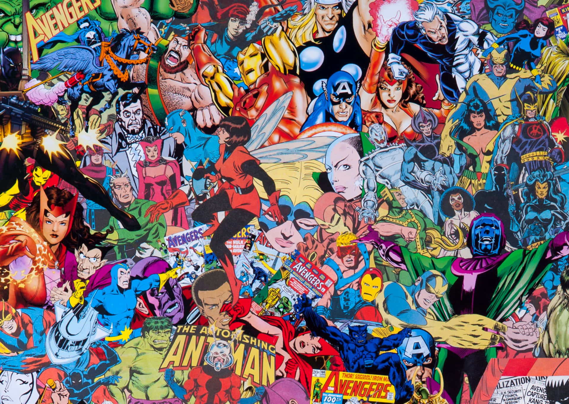 Marvel Superhero Collage Background