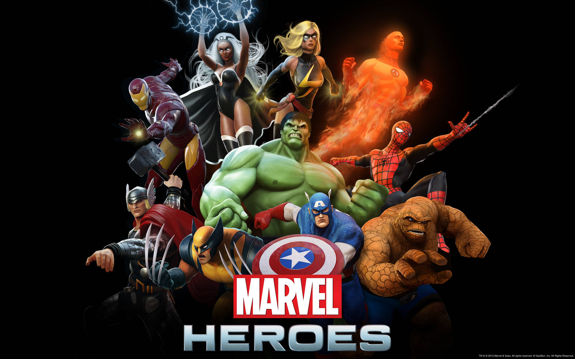 Marvel Superheroes Black Fanart Background