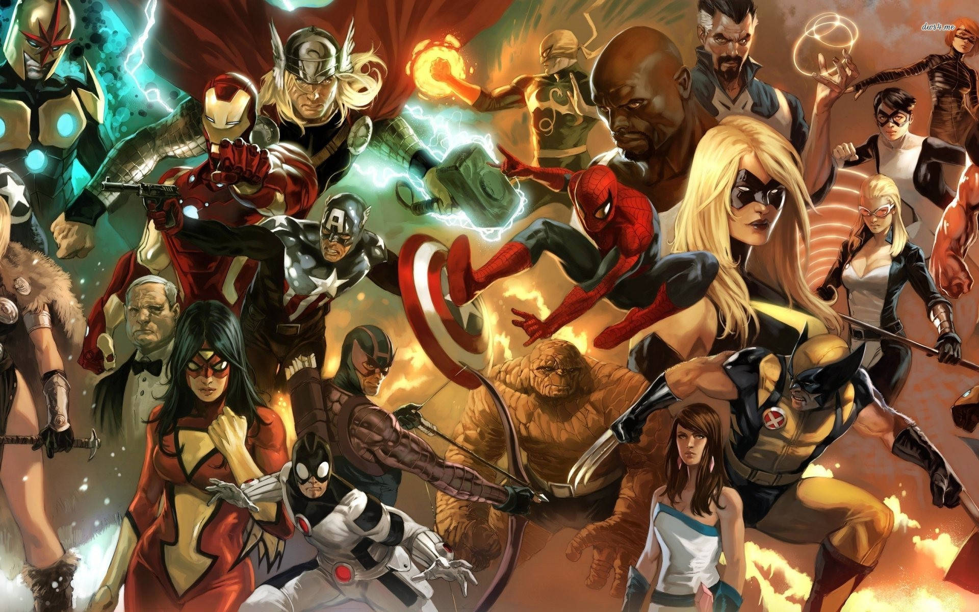 Marvel Superheroes Comics Background