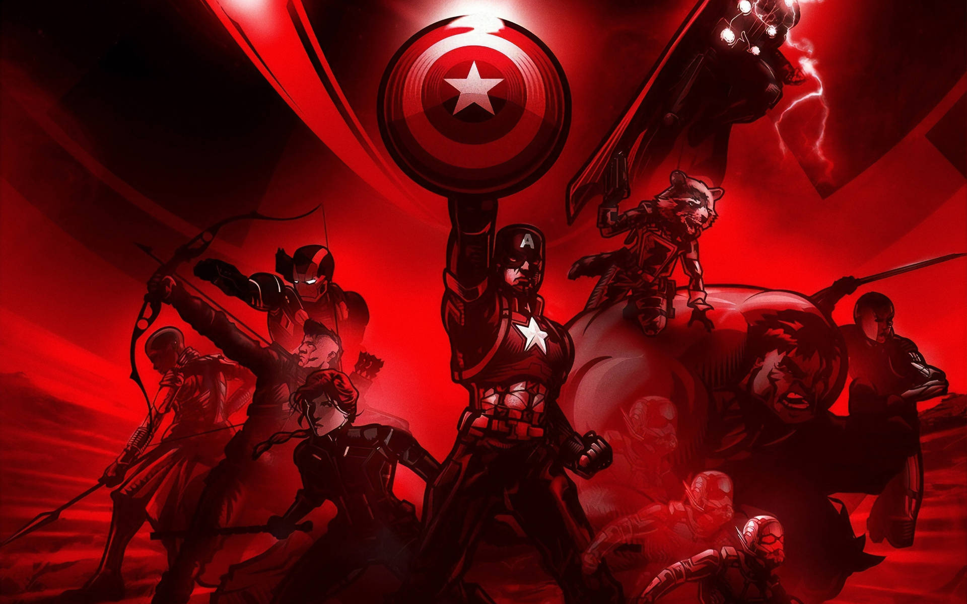 Marvel Superheroes Red Vibe Background