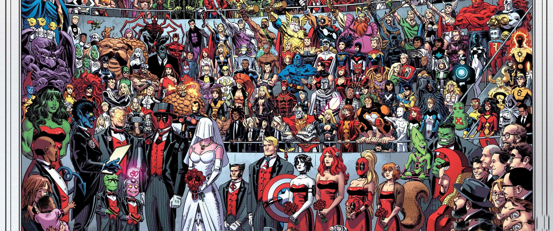 Marvel Superheroes Unite For The Ultimate Experience Background