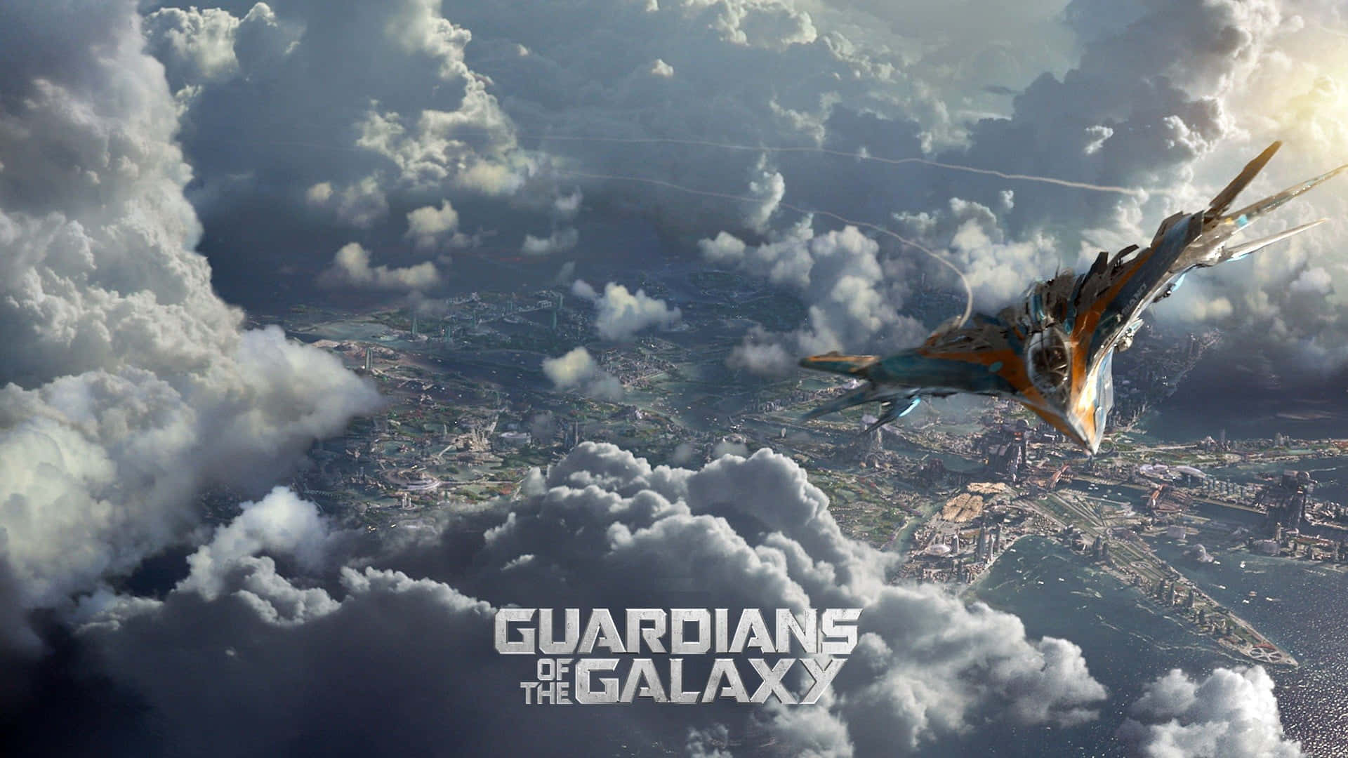 Marvel Universe Milano Spacecraft Of The Guardians Background