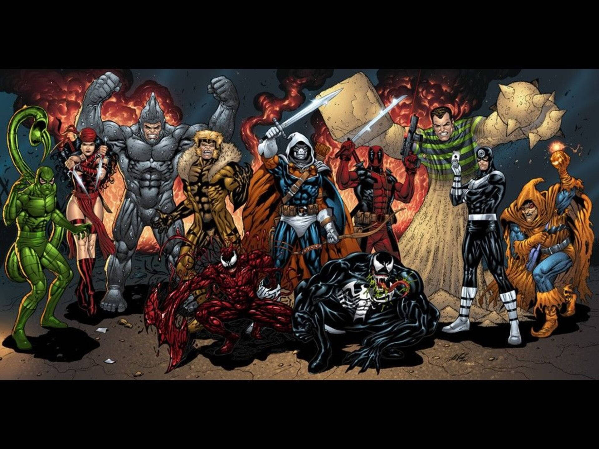 Marvel Villains Anti-heroes Cover Background