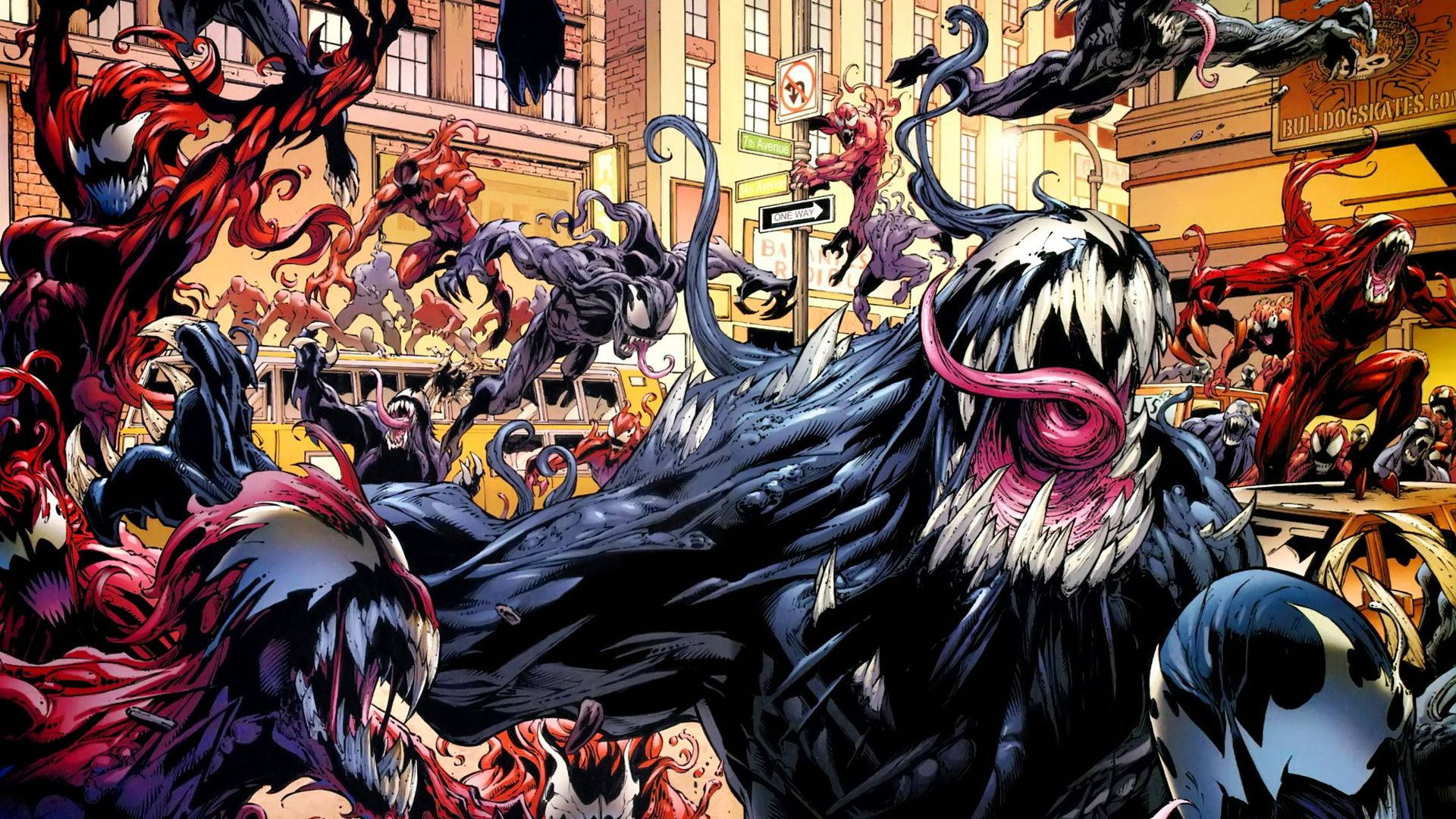 Marvel Villains Chaotic Symbiote Background
