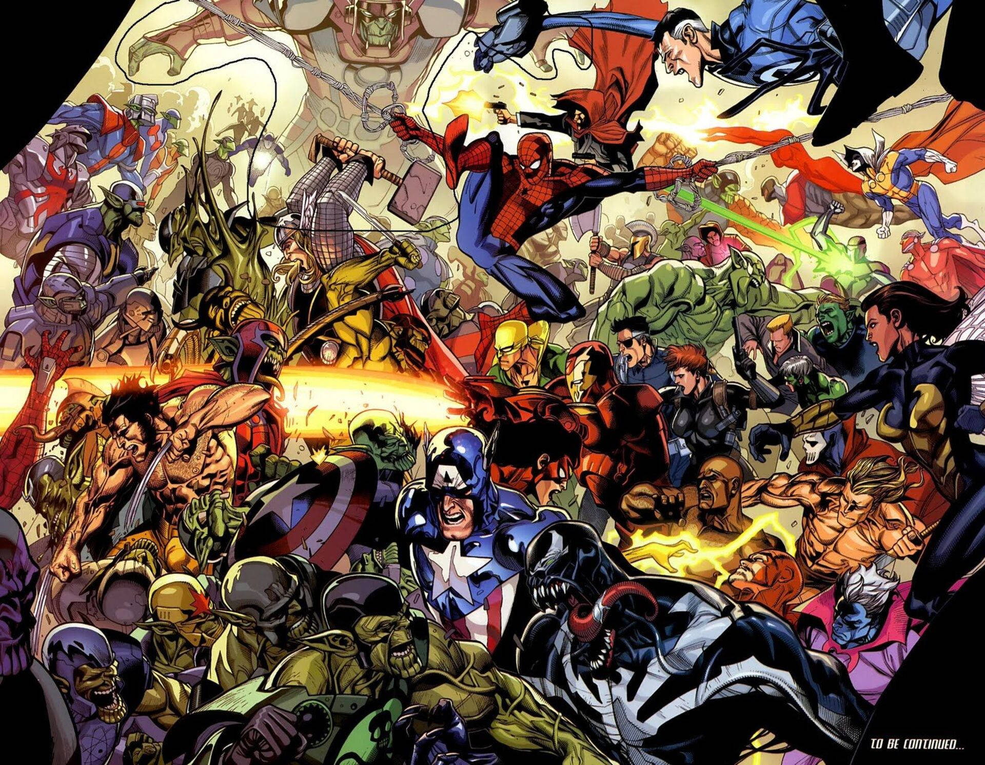 Marvel Villains Comic Art Background