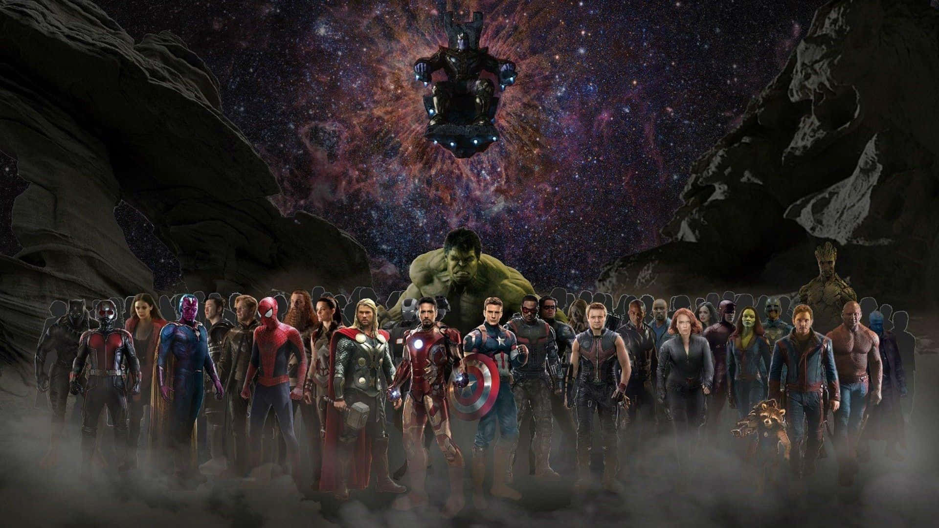 Marvel With Thanos Avengers Laptop Background