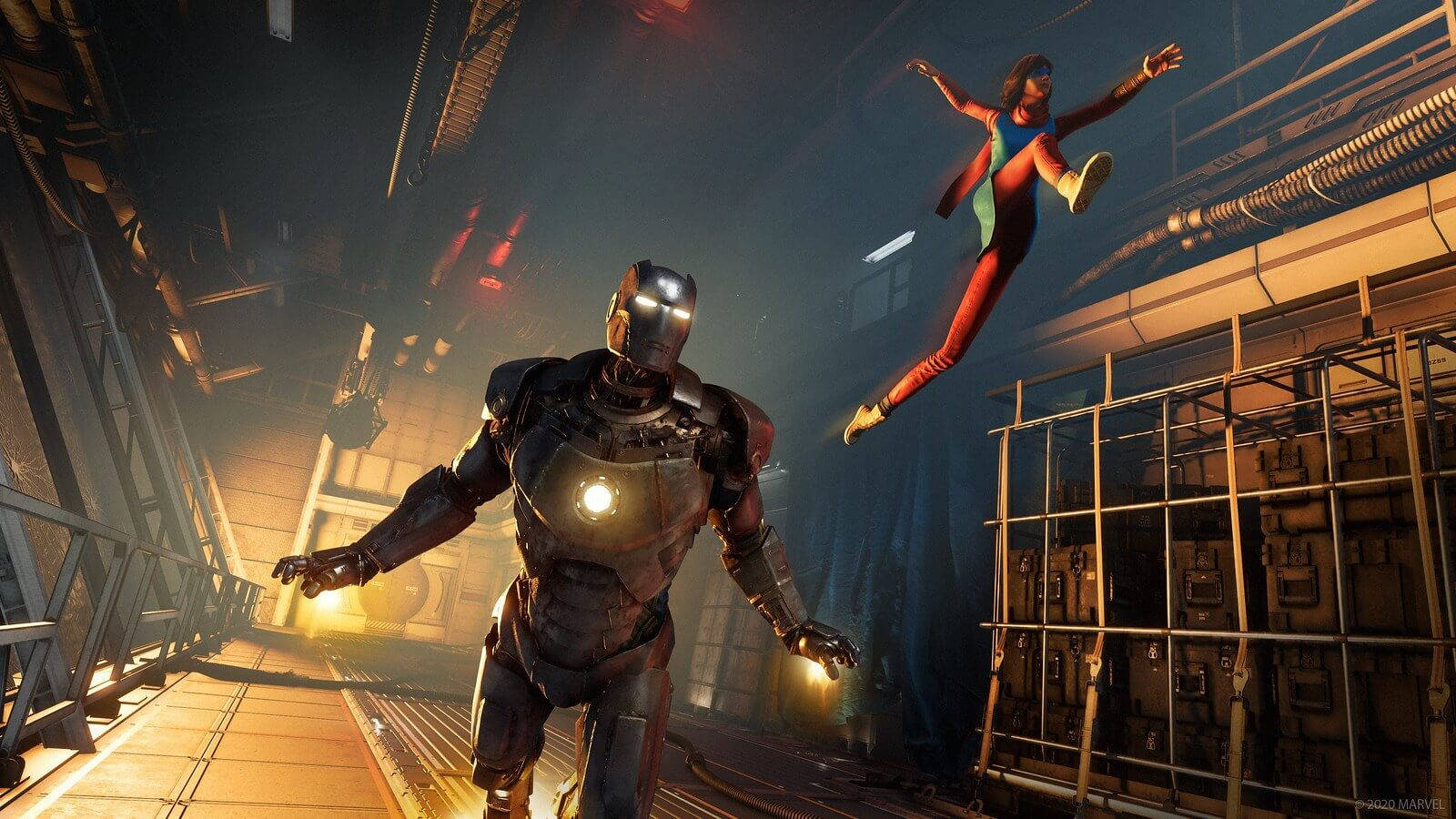 Marvel Xbox Iron Man Ms Marvel Running Background