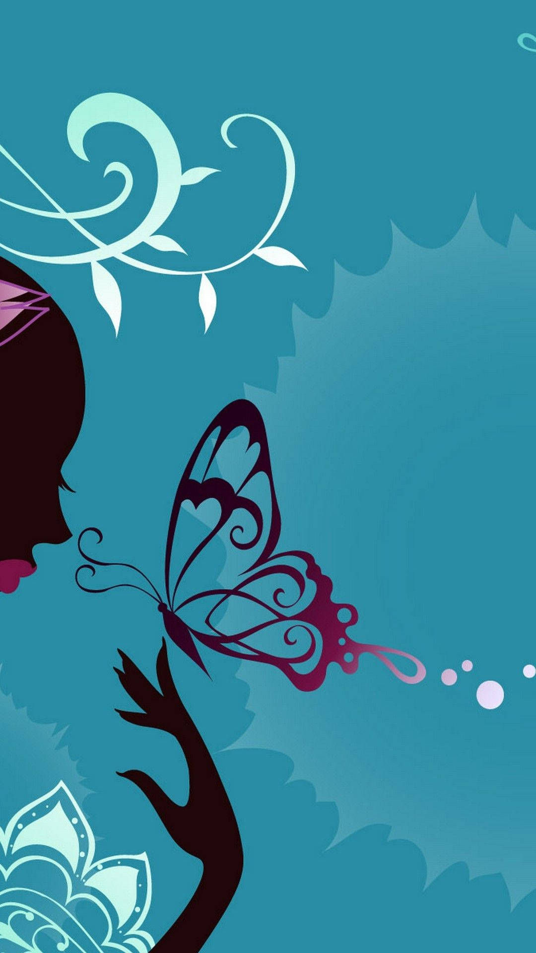 Marvelous Illustration Of Butterfly Iphone Theme Background