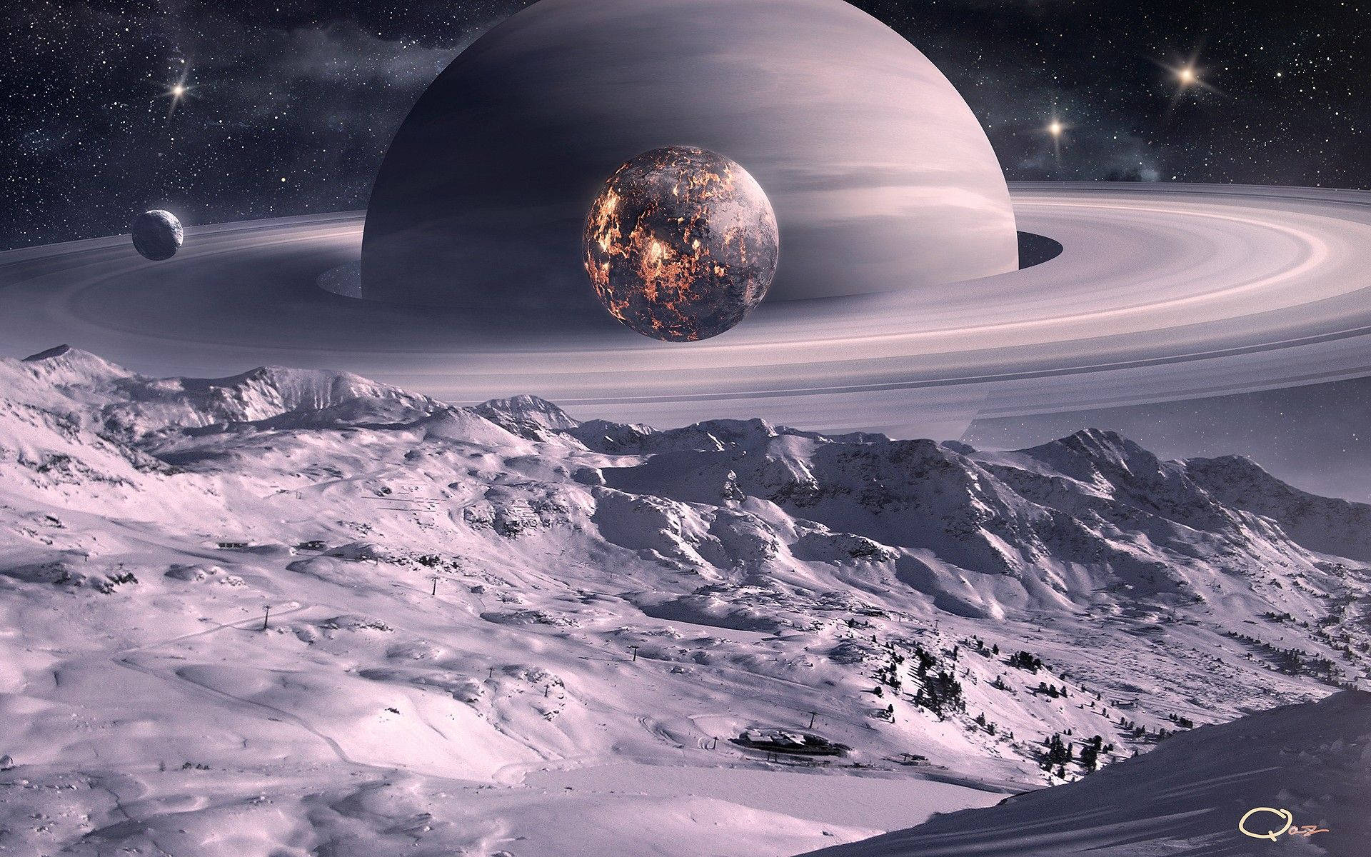 Marvelous Saturn Planet Background