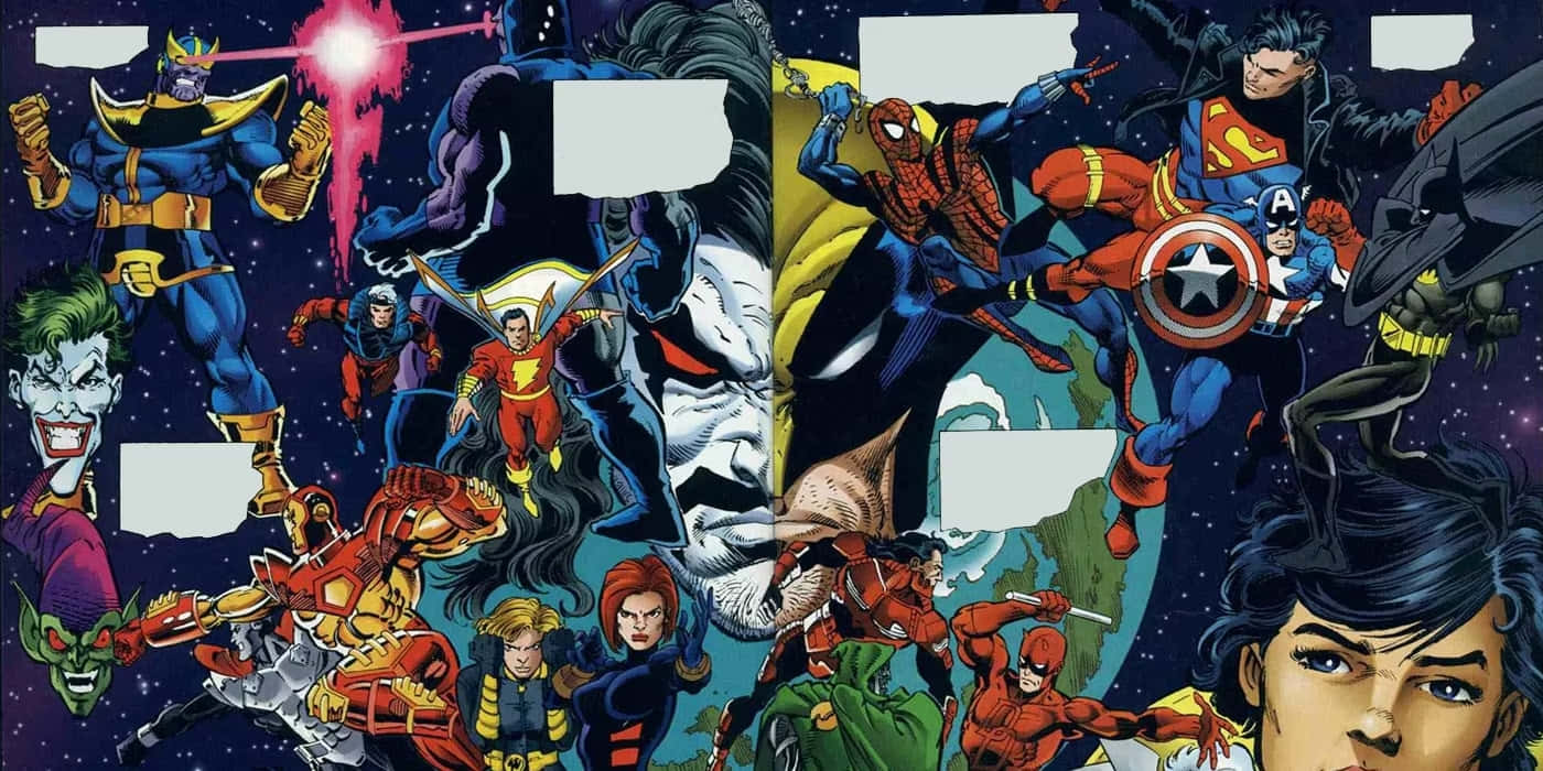 Marvelvs D C Epic Crossover Background