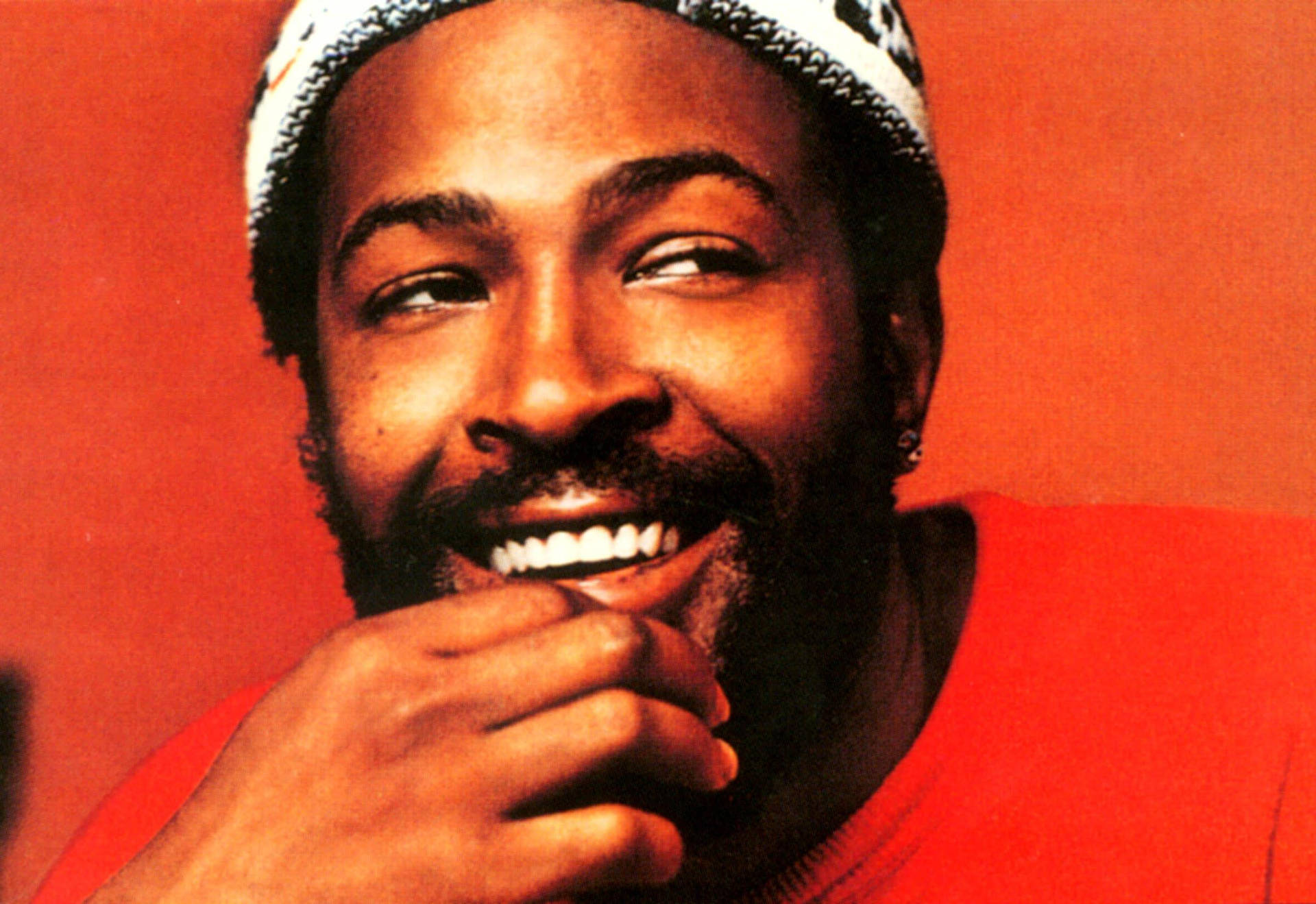 Marvin Gaye Close-up Smile Background