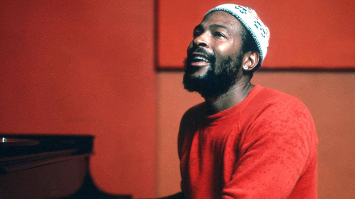 Marvin Gaye In Orange Background