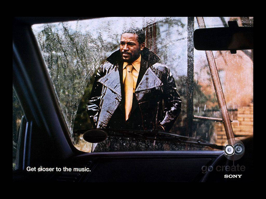 Marvin Gaye Outside Car Window Background