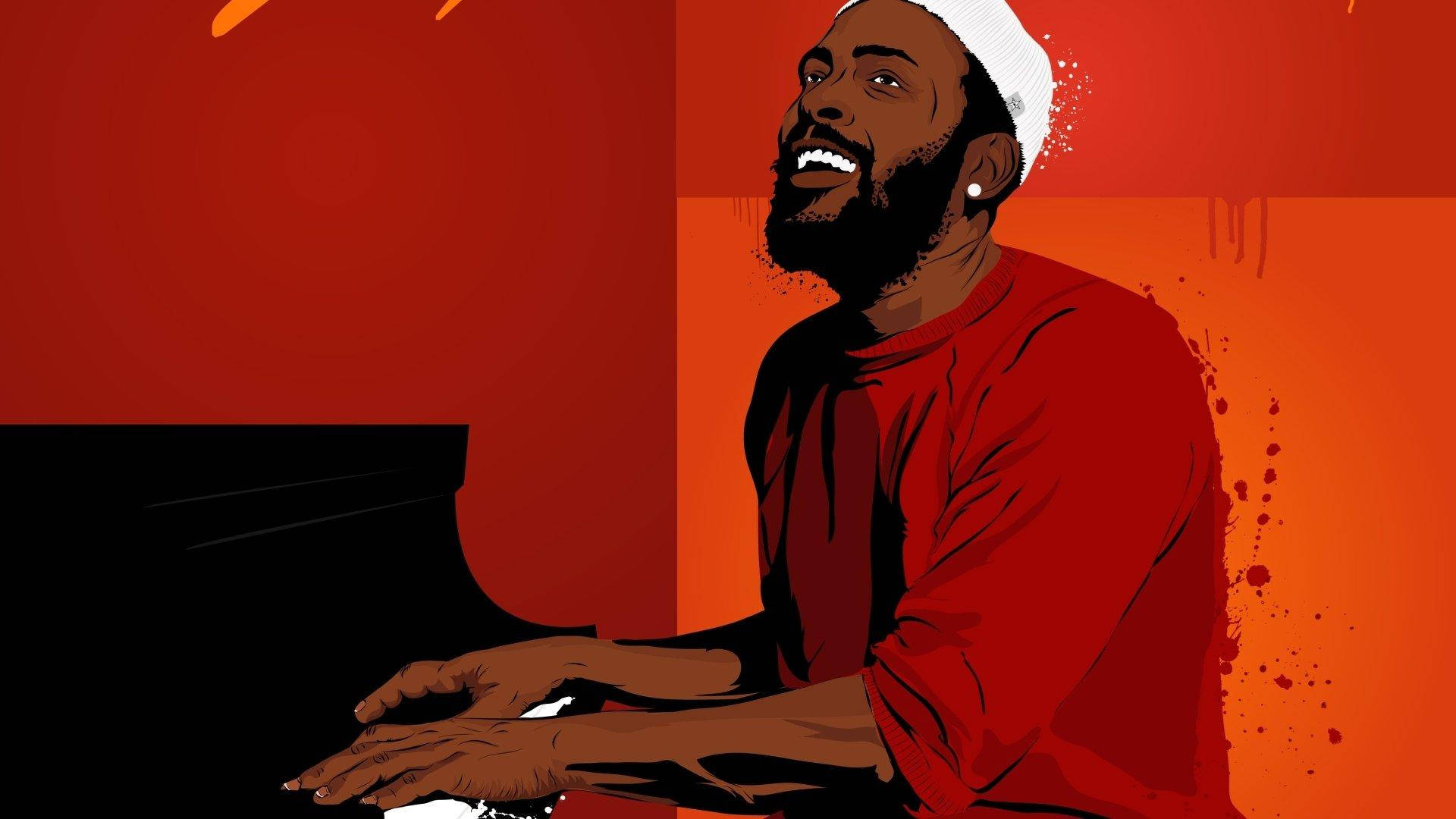 Marvin Gaye Simple Painting Background