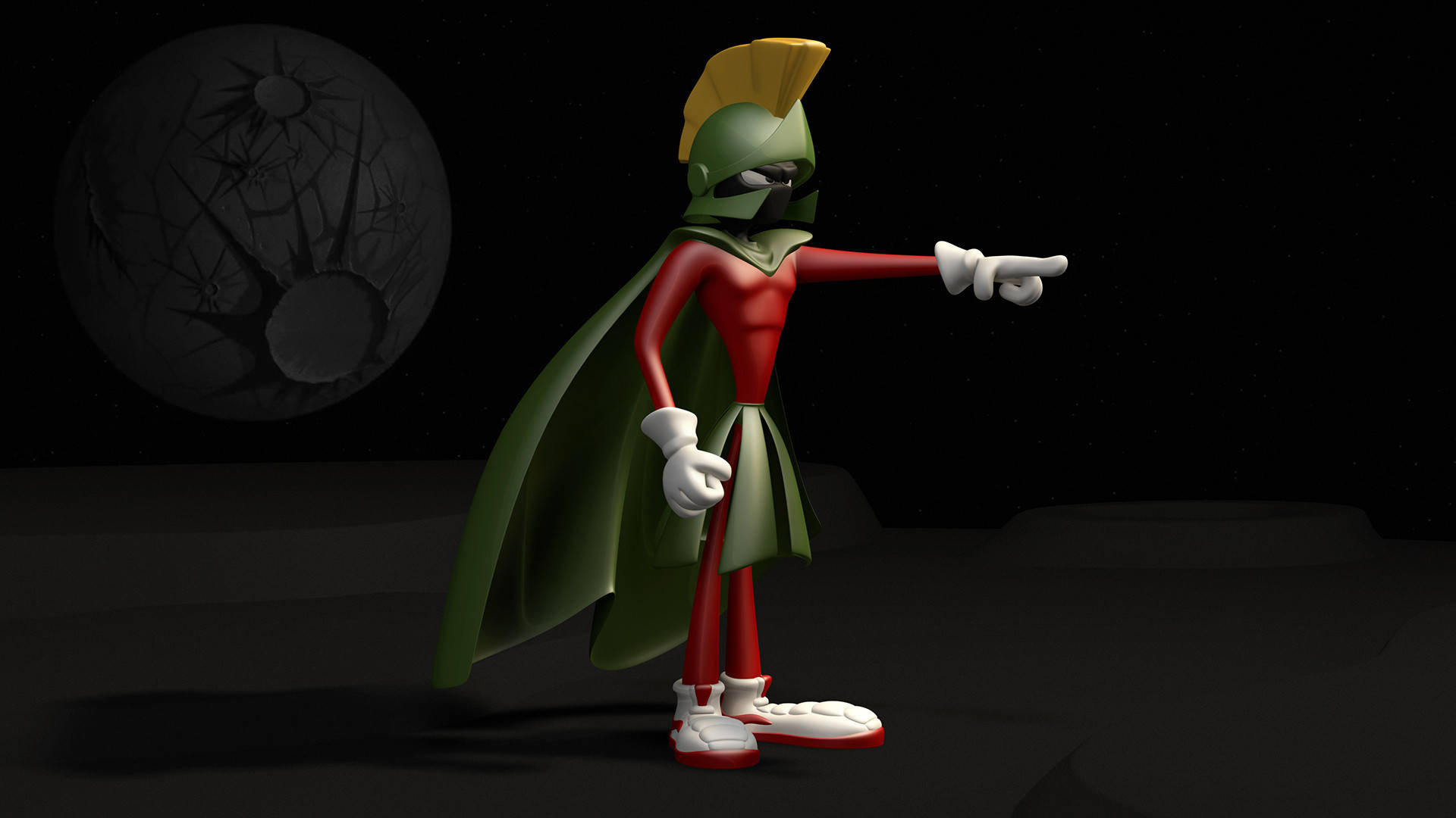 Marvin The Martian 3d Art Background