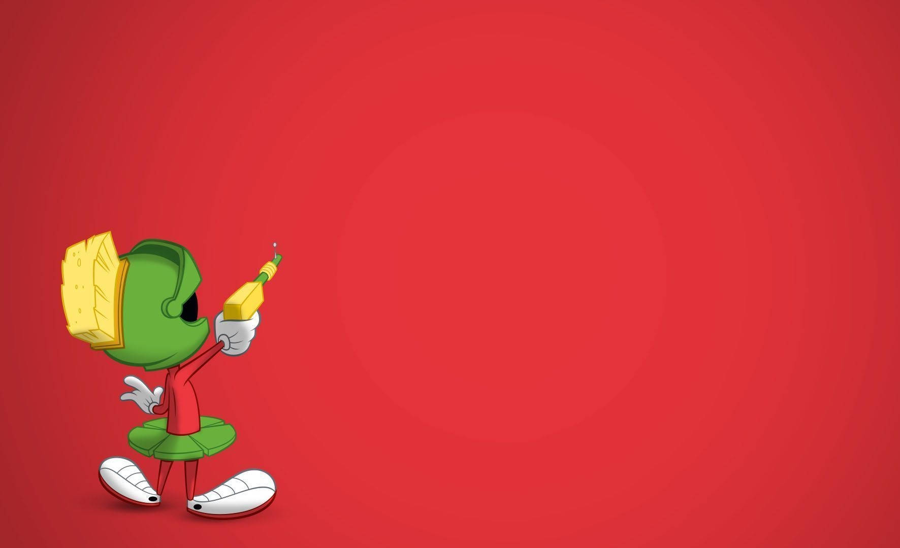 Marvin The Martian In Red Background Background