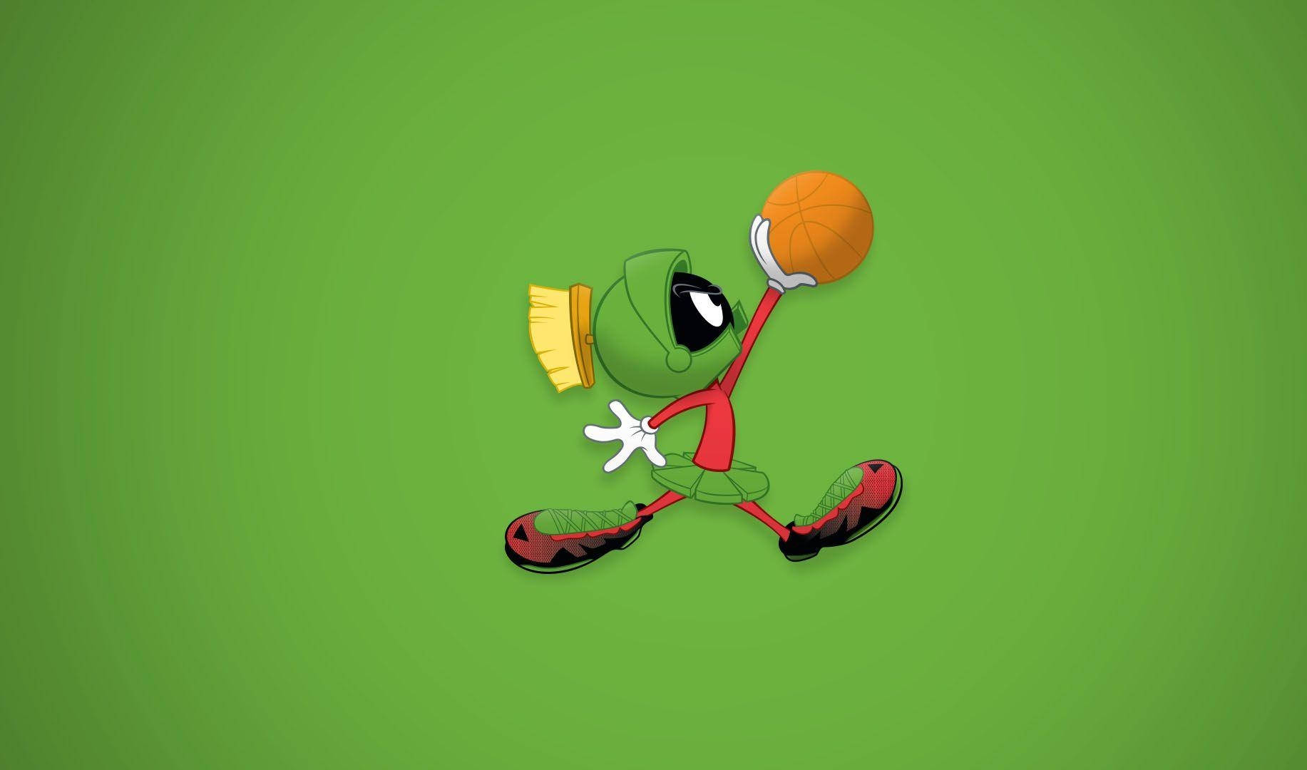 Marvin The Martian Playing Ball Background