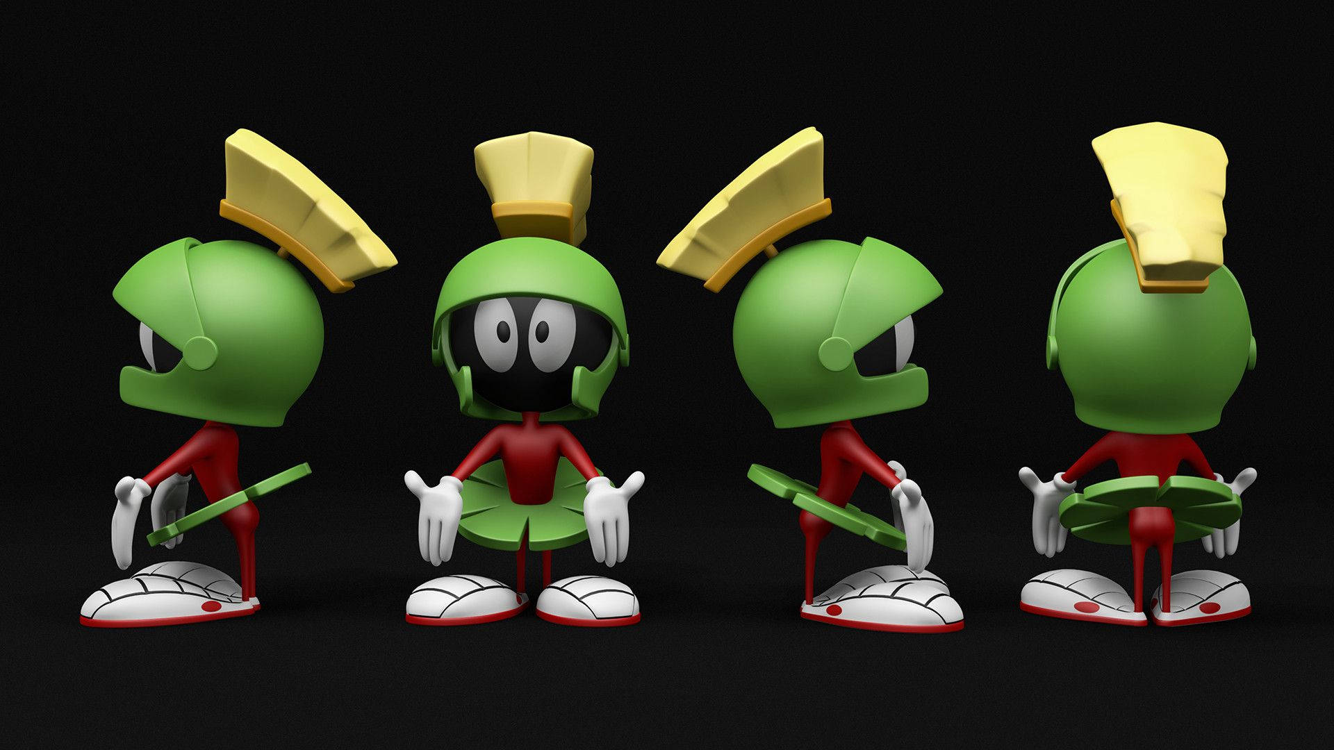 Marvin The Martian Showing Palms Background