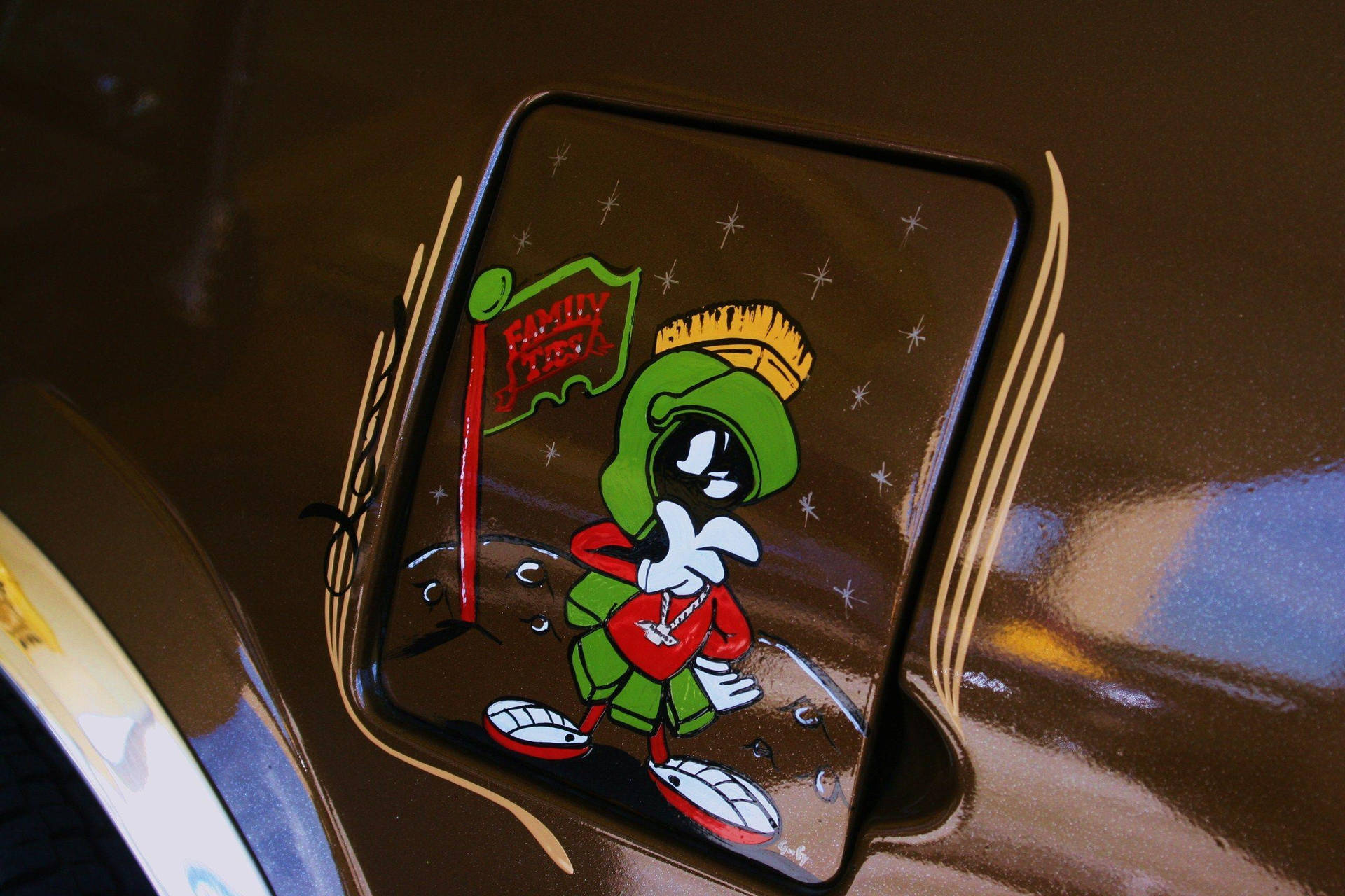Marvin The Martian Sticker Background