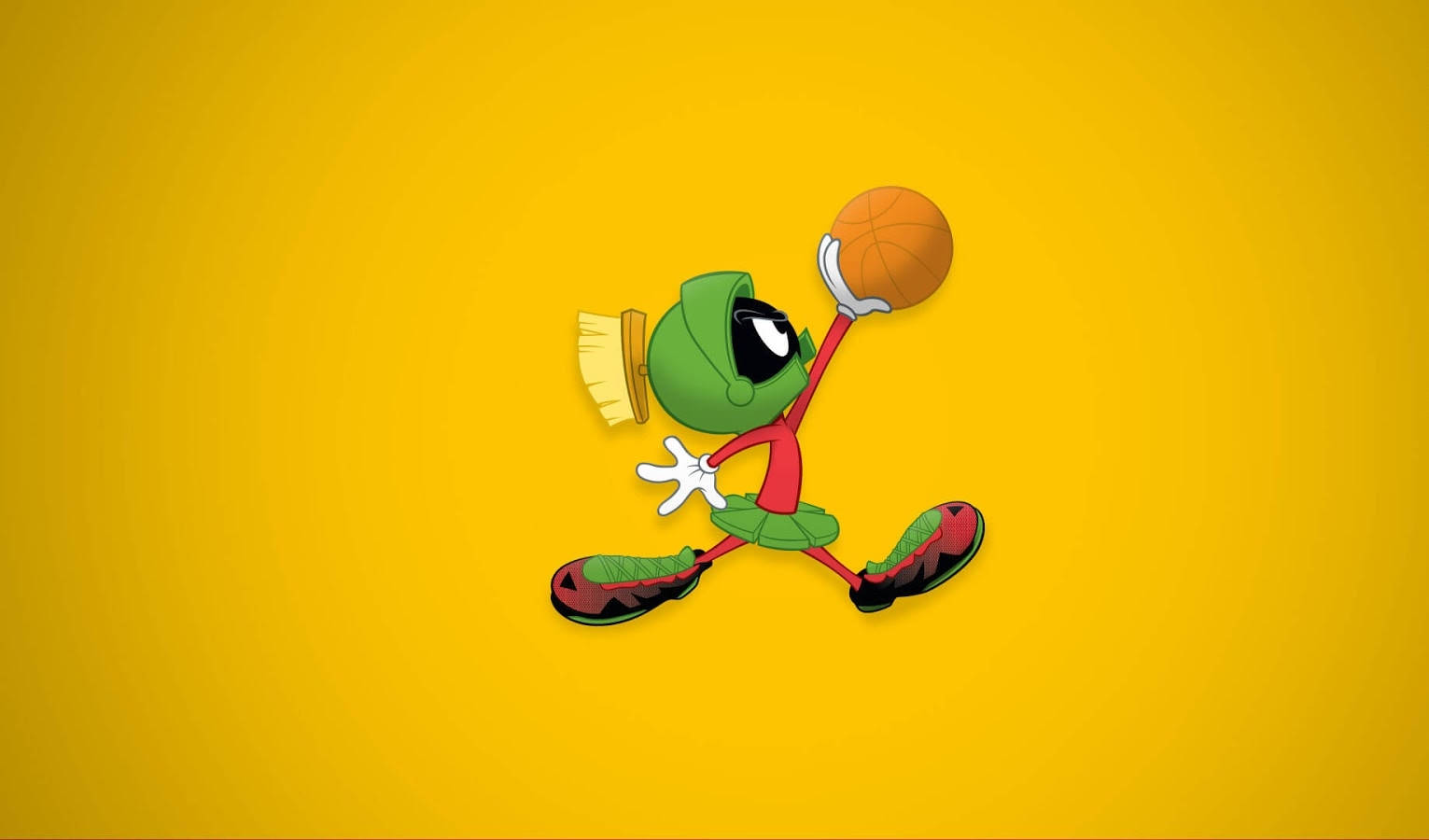 Marvin The Martian Yellow Background