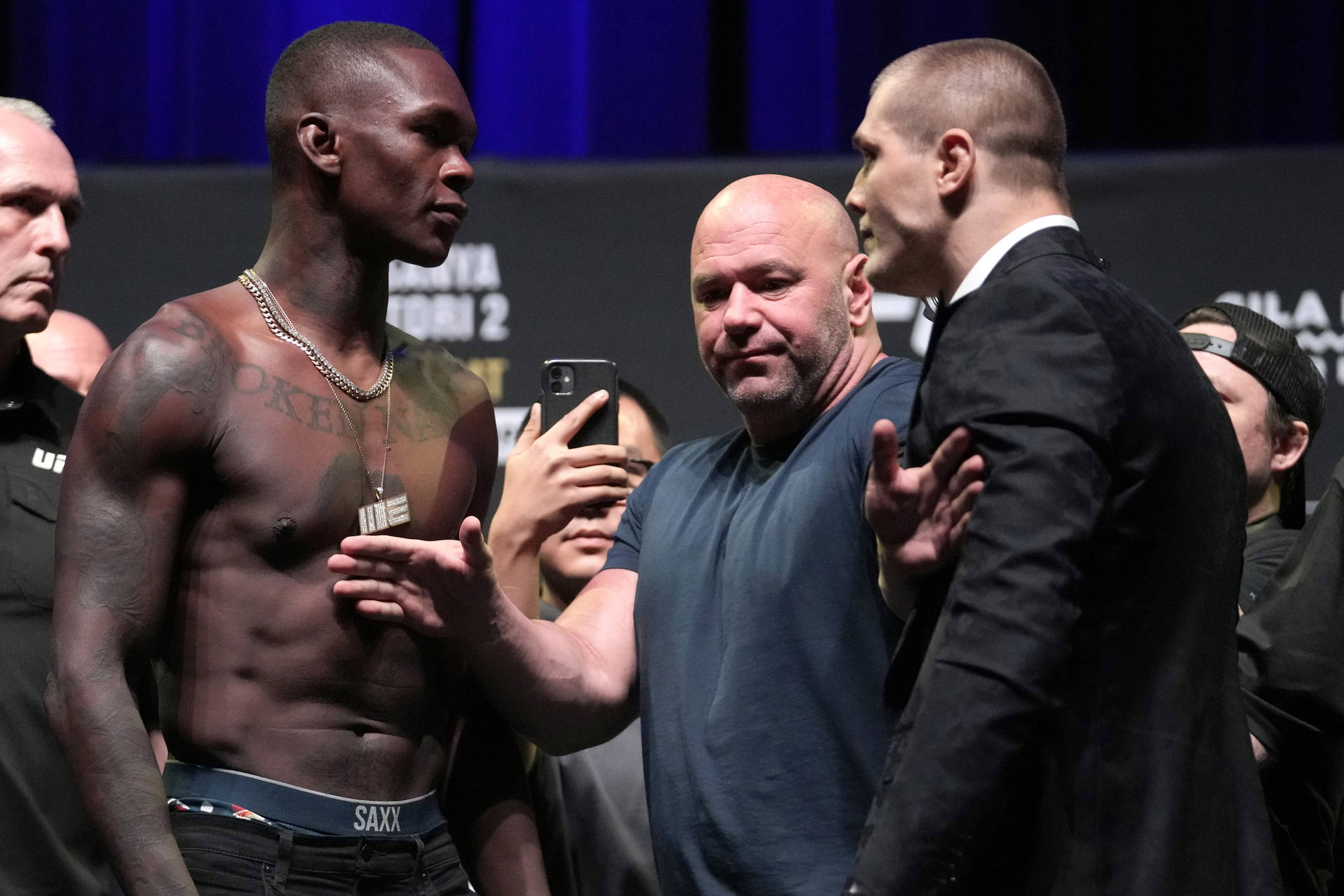 Marvin Vettori And Opponent Israel Adesanya