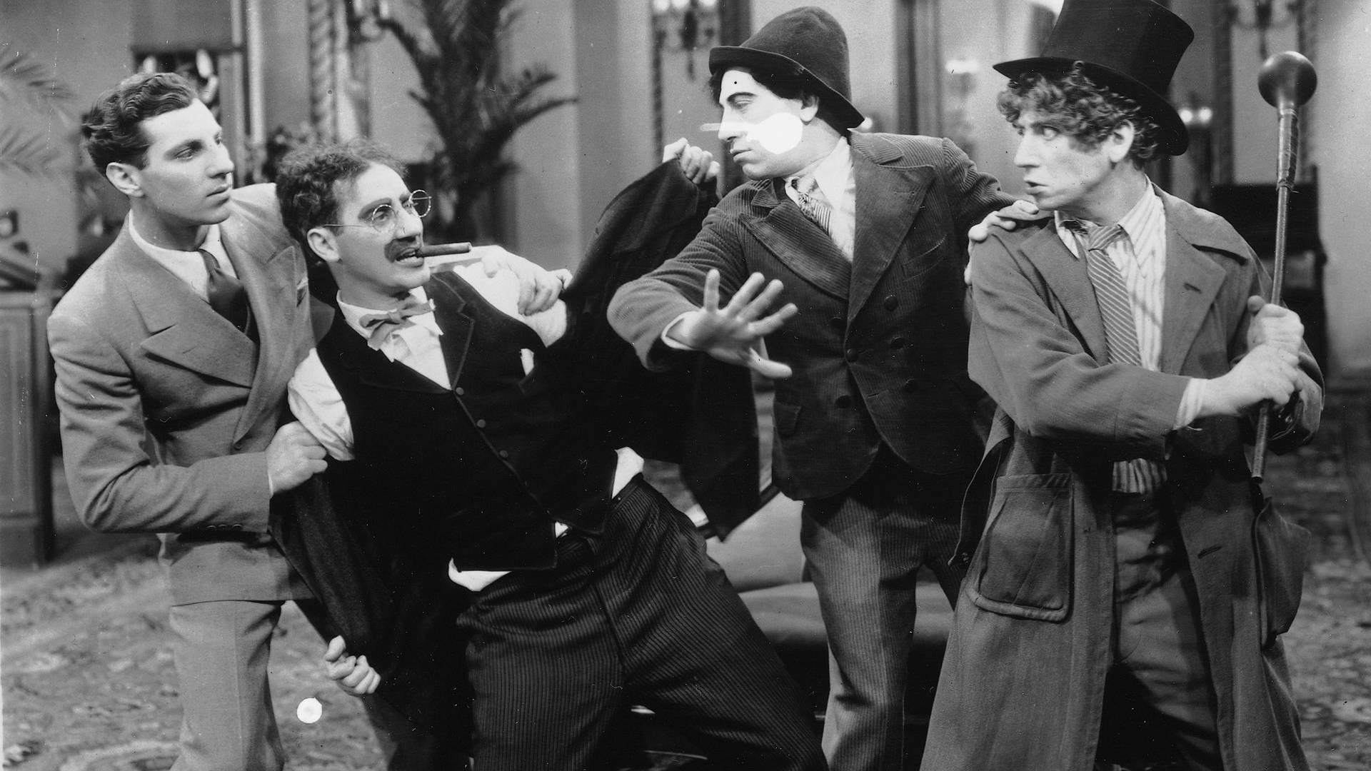 Marx Brothers In A Skit Background
