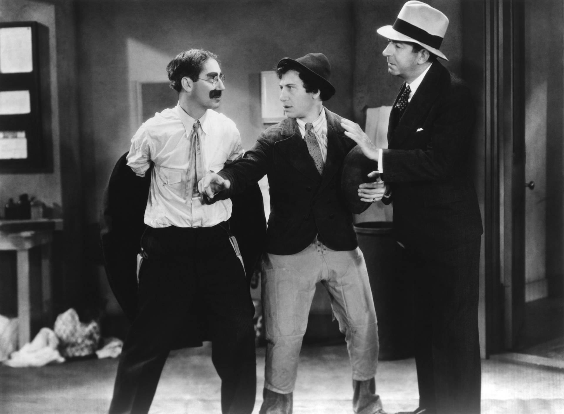 Marx Brothers Three Brothers In A Skit Background