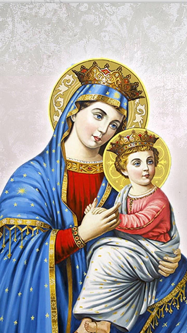 Mary And Jesus Illustration Background