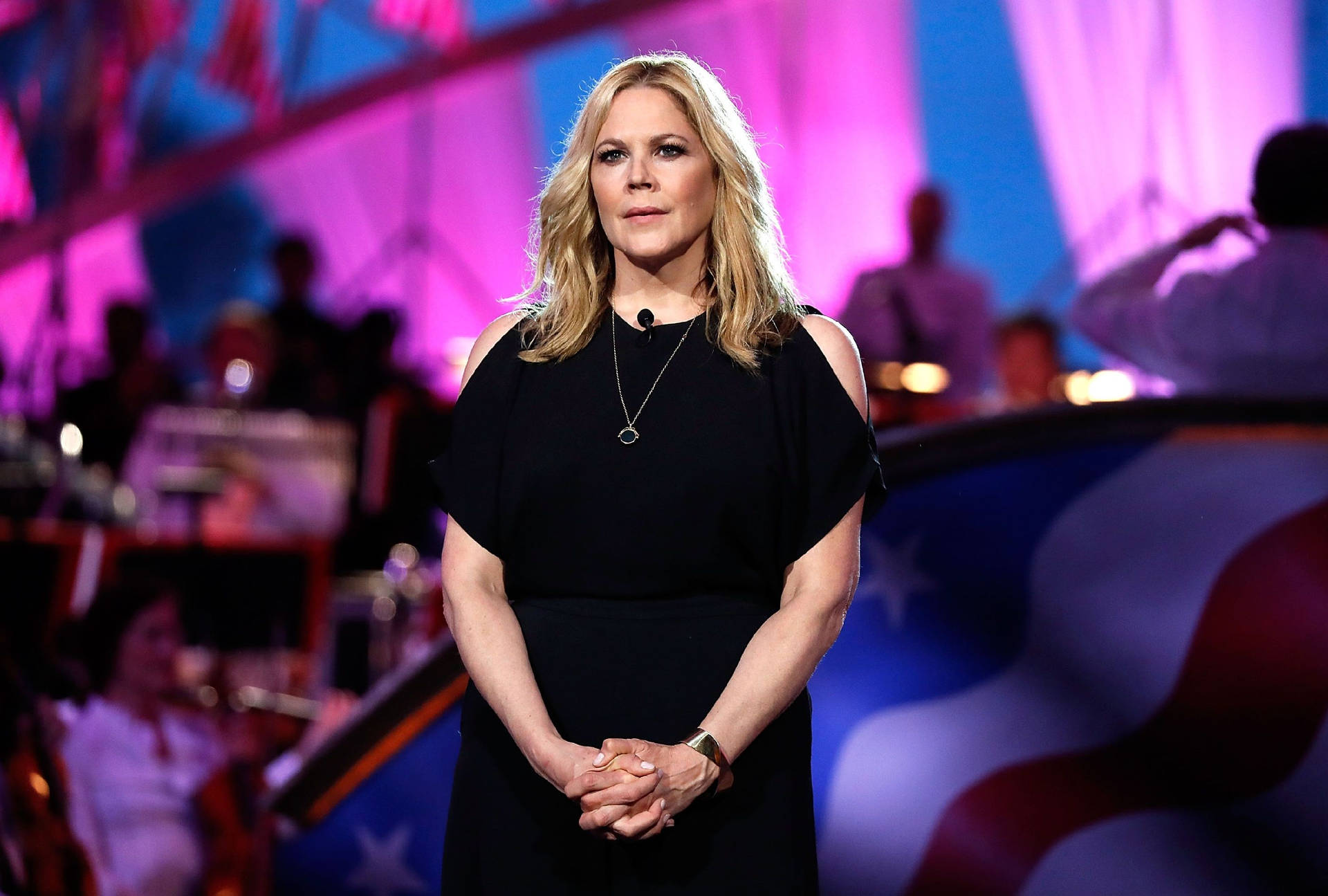 Mary Mccormack Co-hosts Memorial Day Concert Background