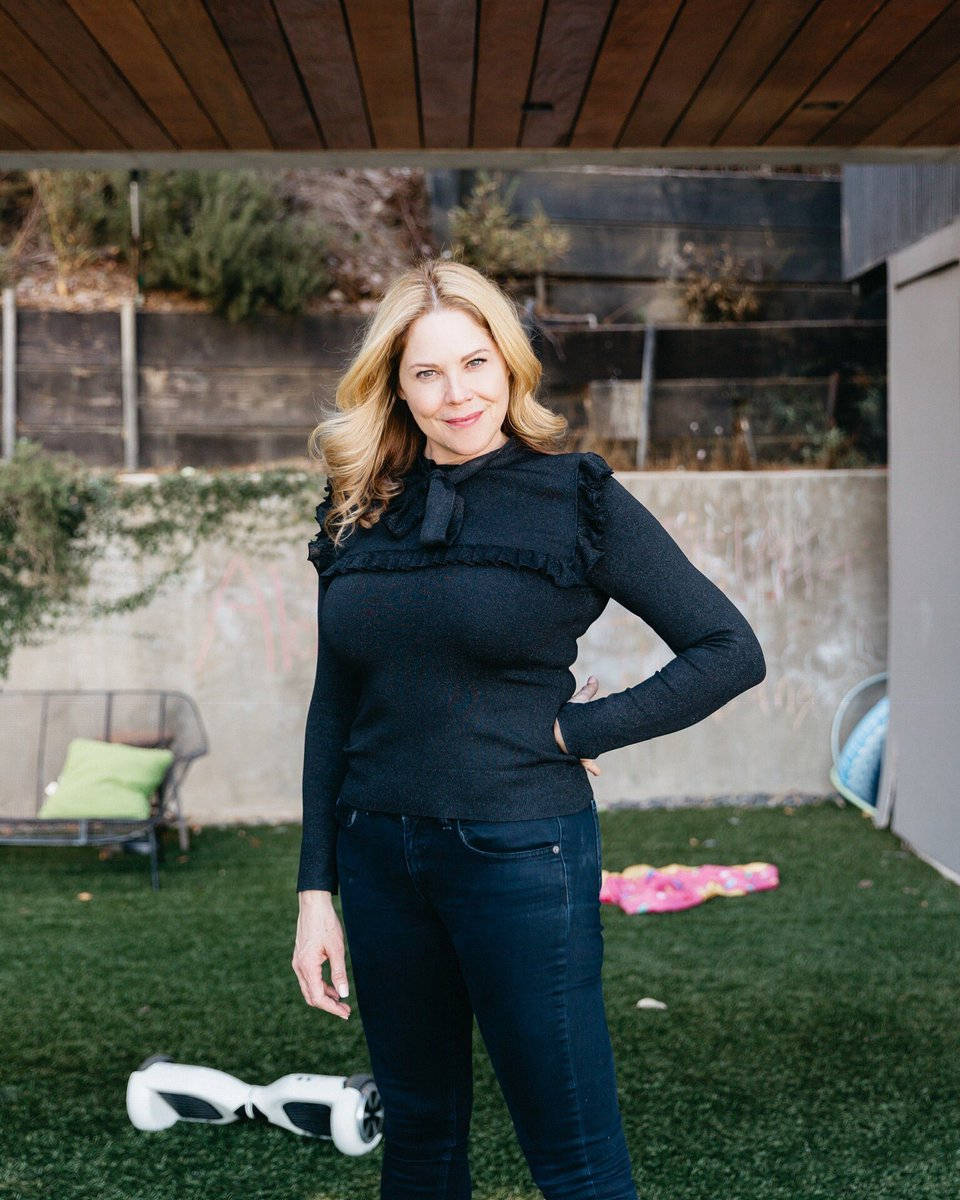 Mary Mccormack In Her Backyard