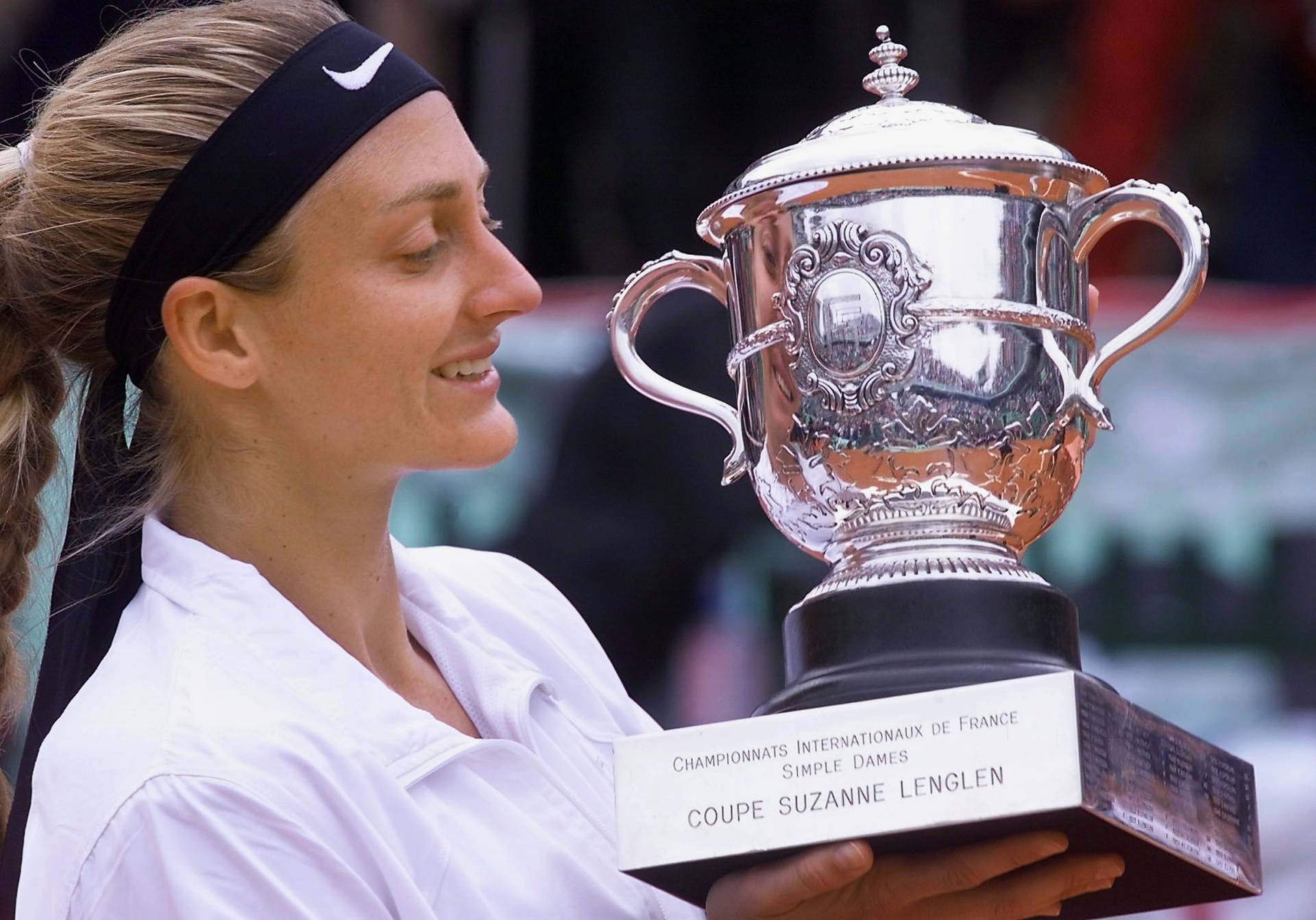 Mary Pierce 2015 French Open Trophy Background