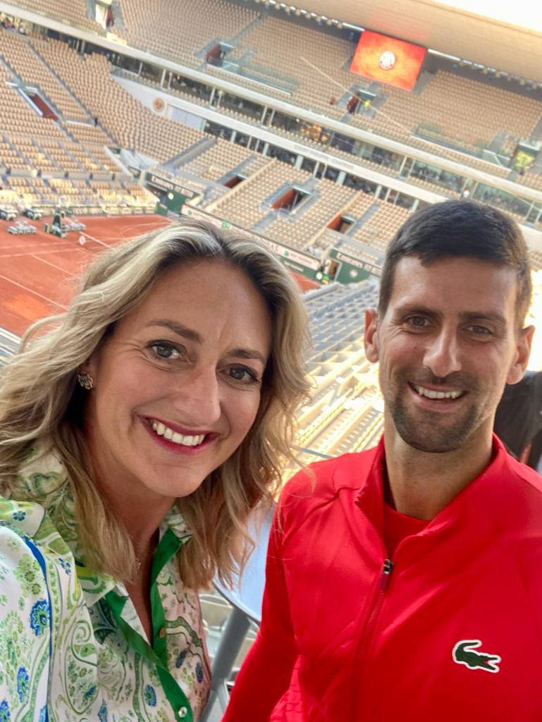 Mary Pierce And Novak Djokovic Background