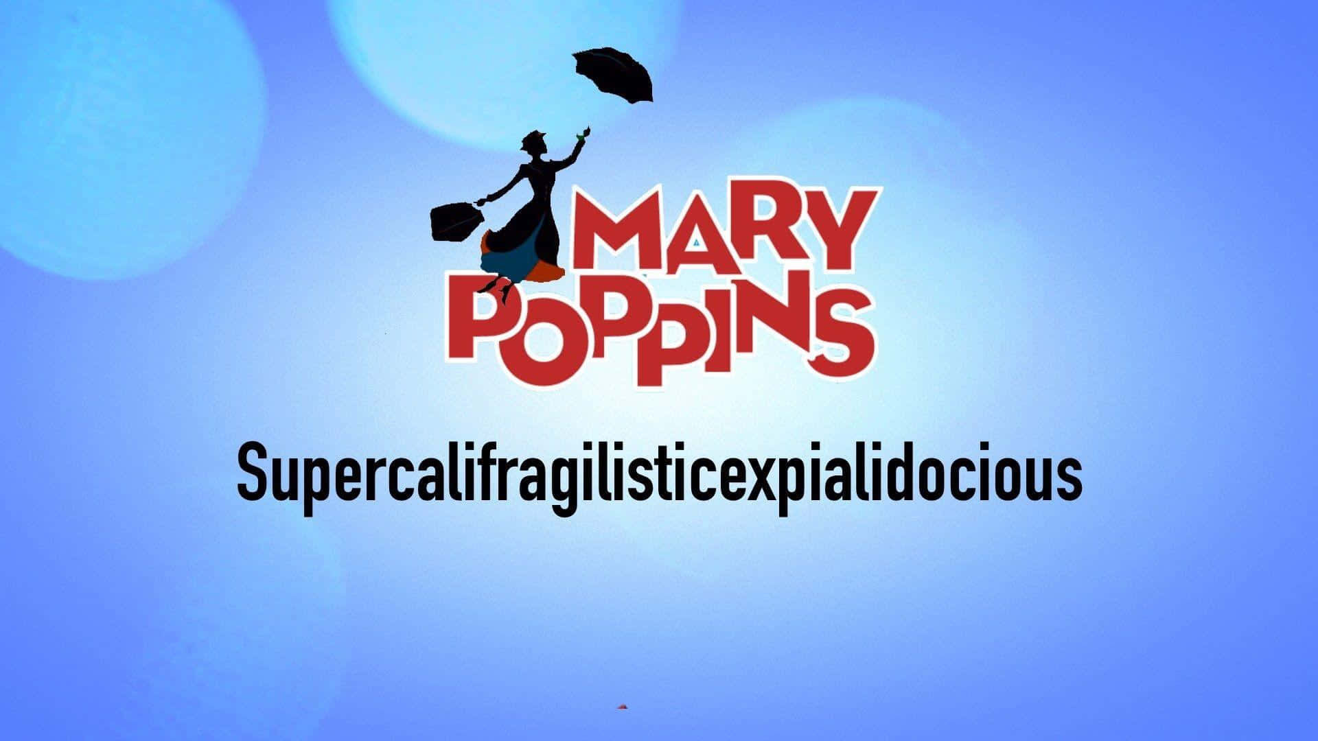 Mary Poppins Soars Over London Background