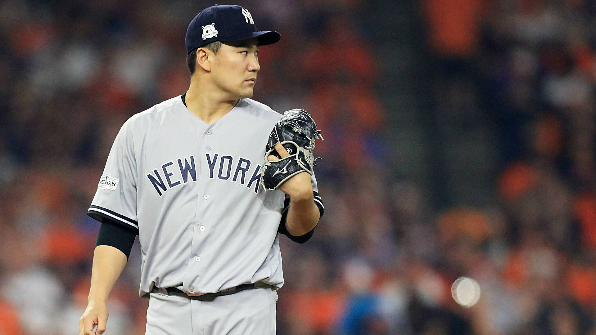 Masahiro Tanaka Grey New York Jersey Background