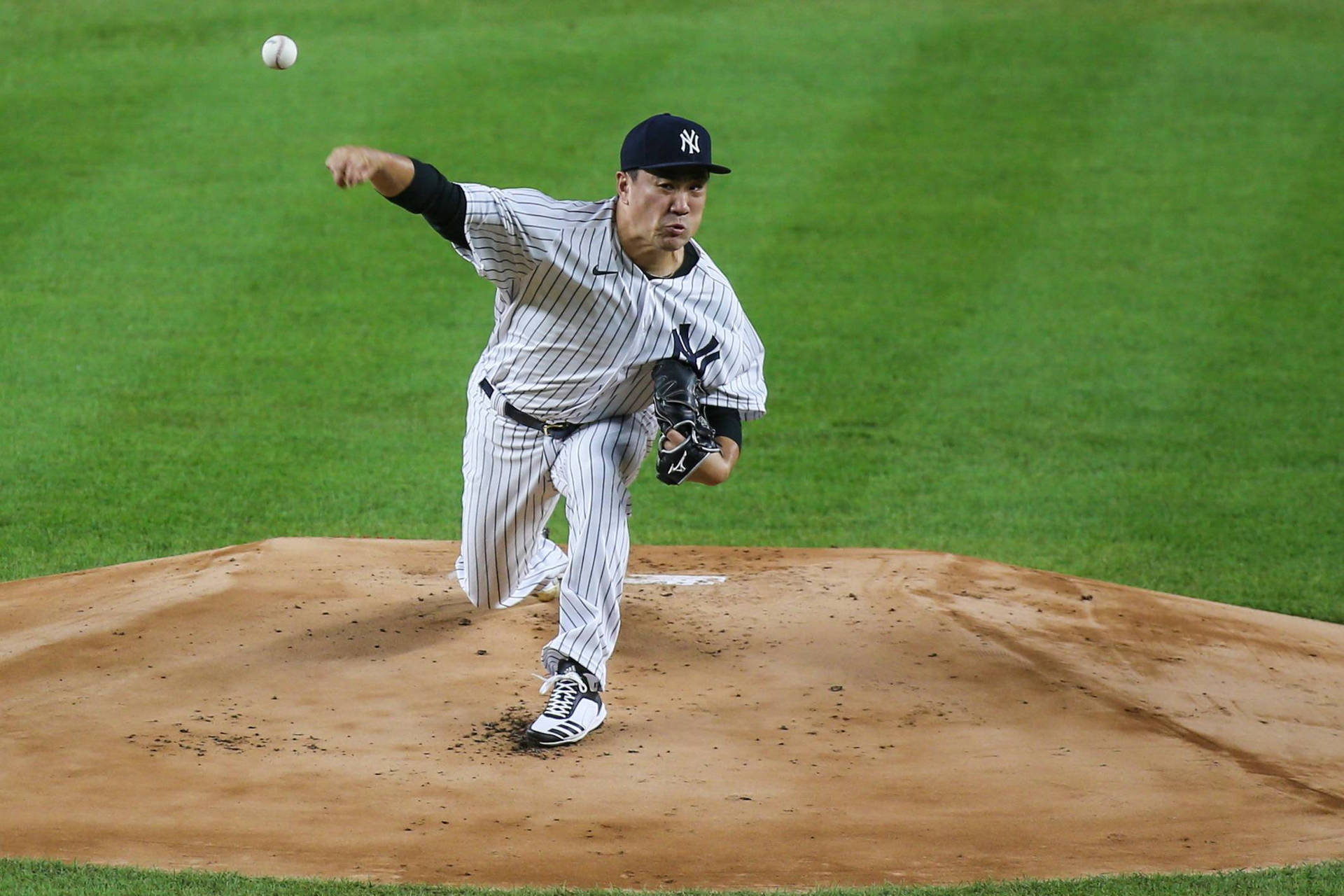 Masahiro Tanaka In Pitcher's Mound Background