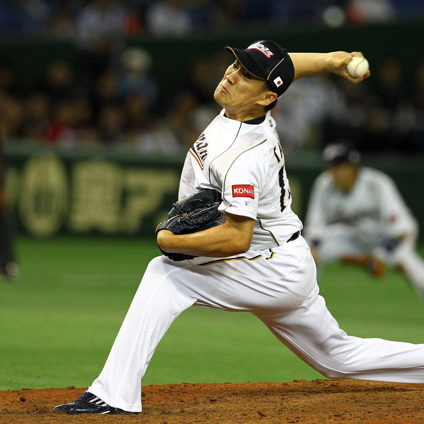 Masahiro Tanaka Intense Throw Background