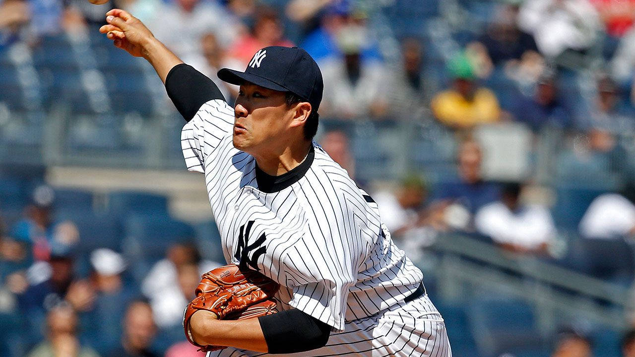 Masahiro Tanaka Powerful Overhand Throw Background