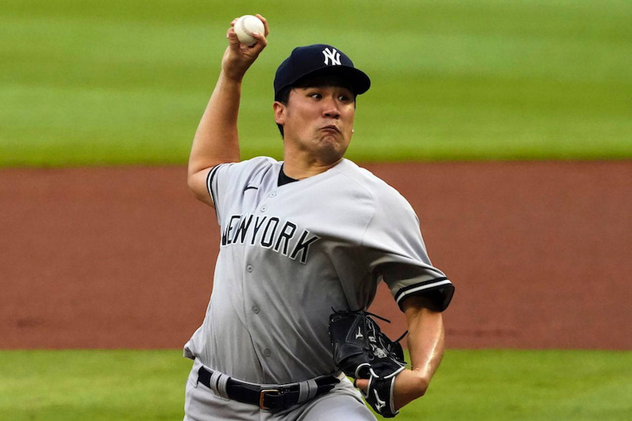 Masahiro Tanaka Powerful Throw Background