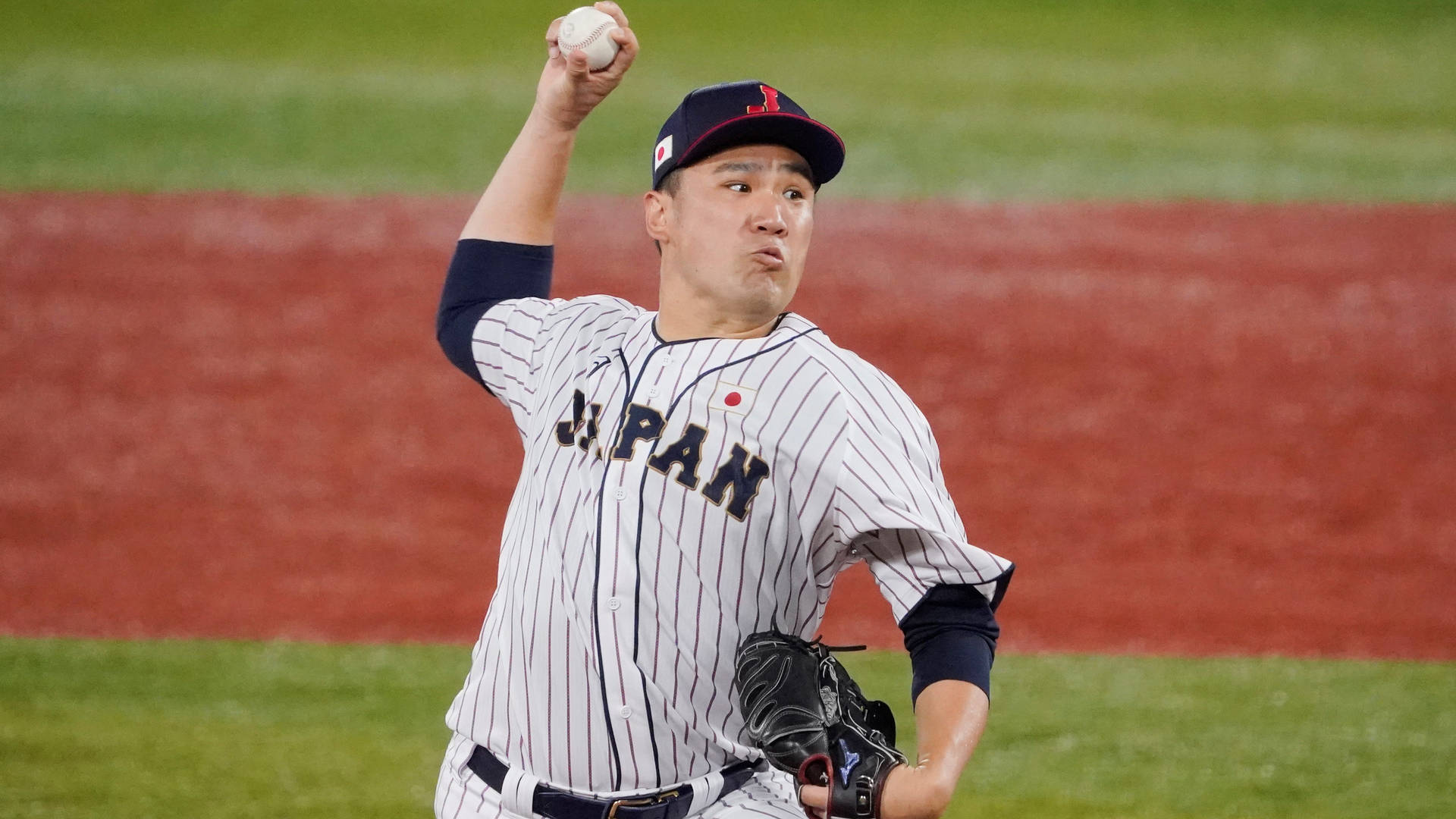 Masahiro Tanaka Wearing Japan Jersey Background