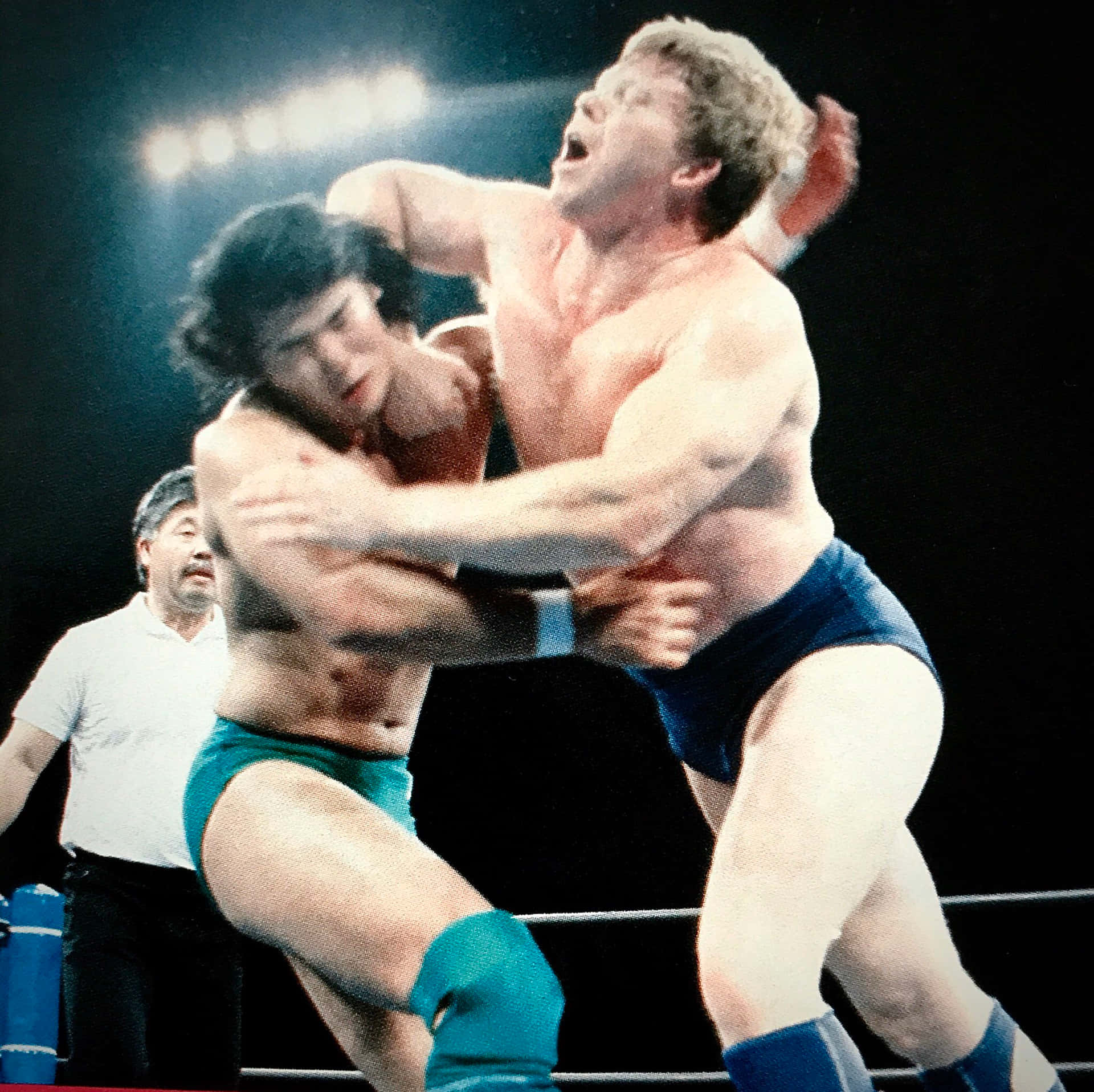 Masakatsu Funaki And Bob Backlund At The Uwf 1989 Event. Background