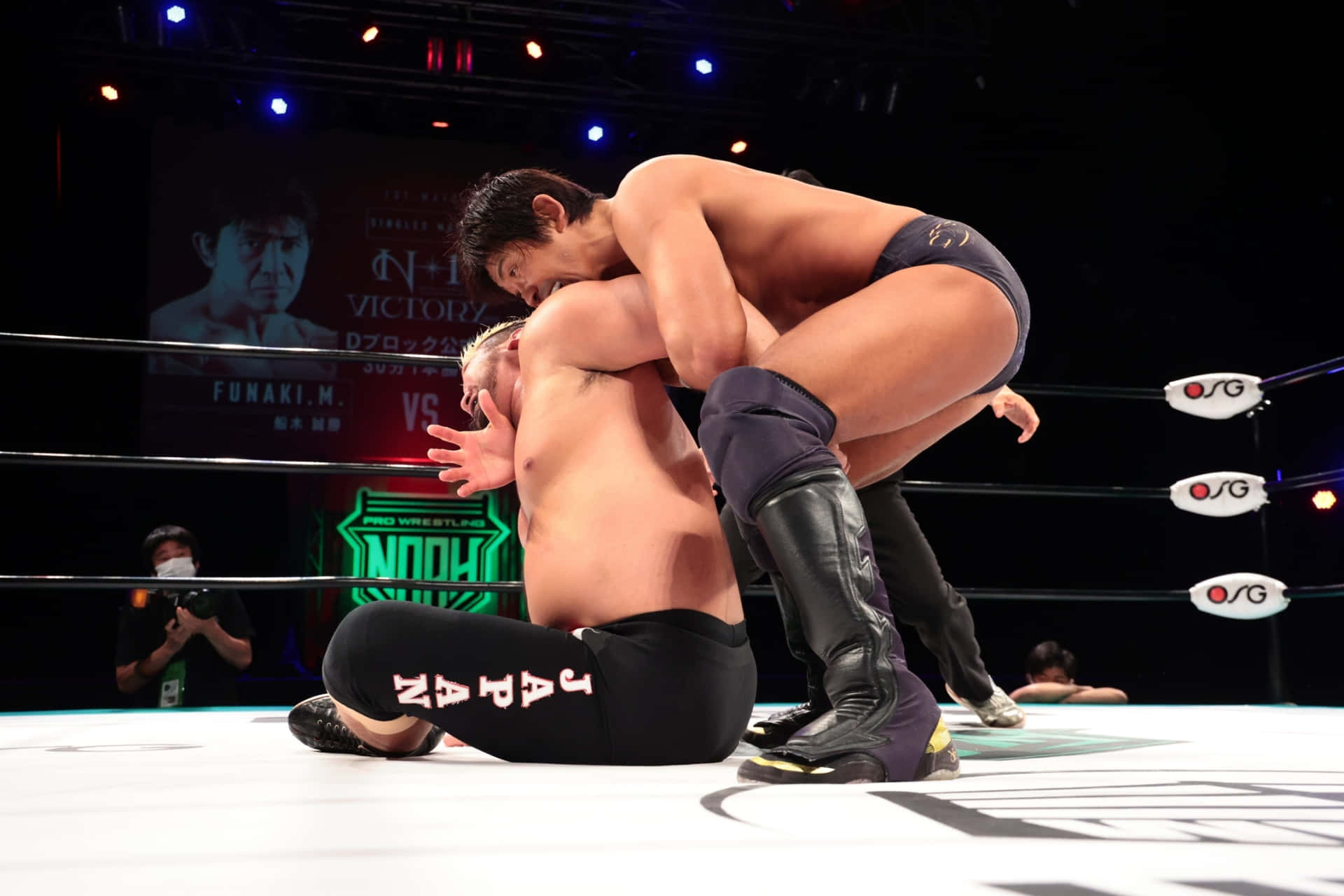Masakatsu Funaki Versus Masa Kitamiya Noah Special Arena Background