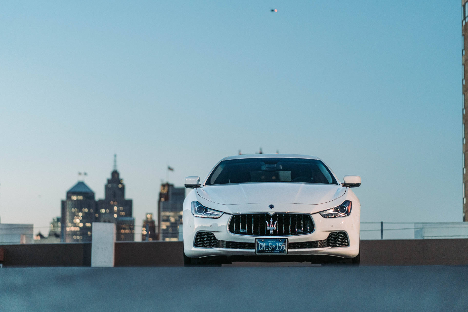 Maserati Car Rooftop Shot Background