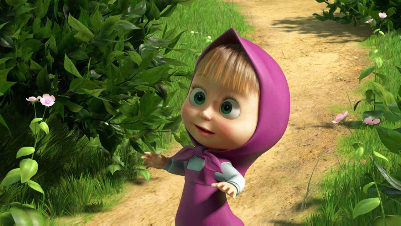 Masha And The Bear's Adventurous Day In The Woods Background