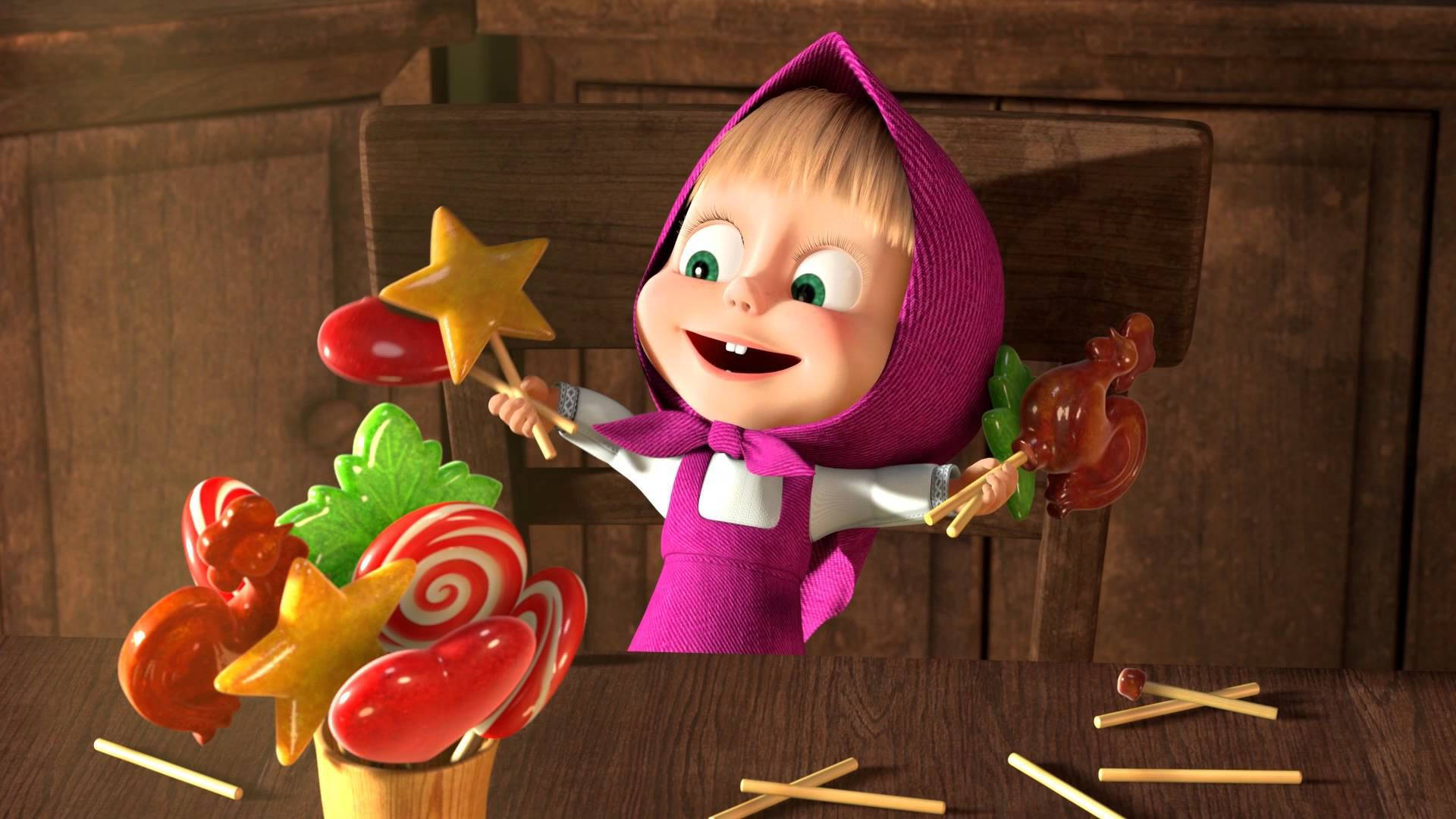 Masha And The Bear With Candies