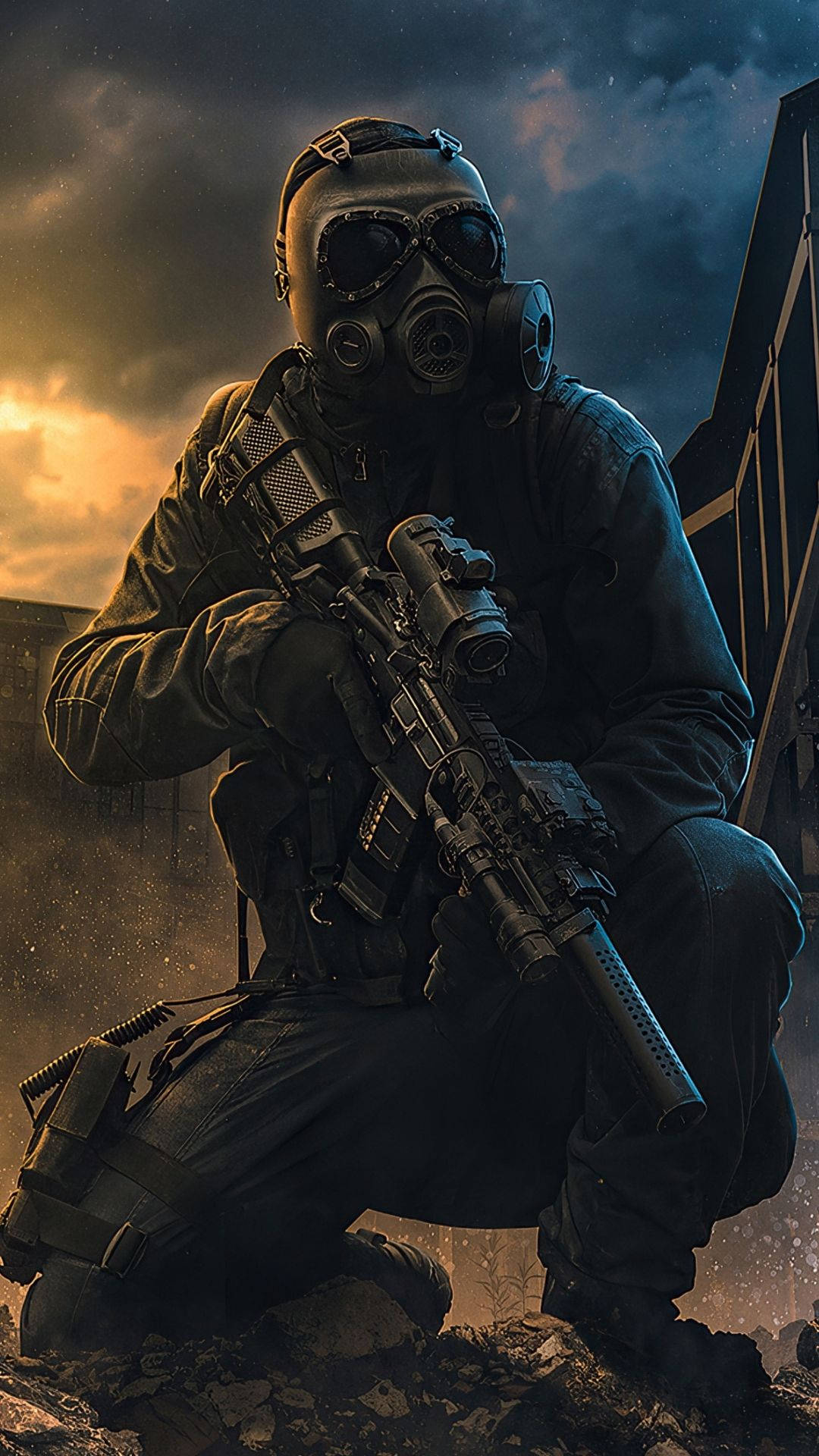 Masked Army Background