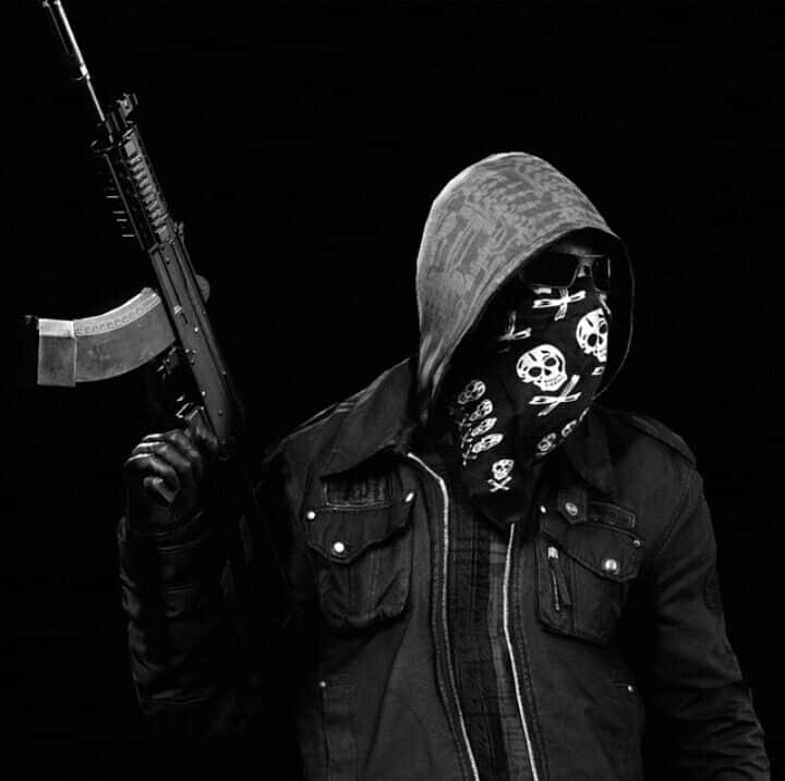 Masked Gangsters With Guns