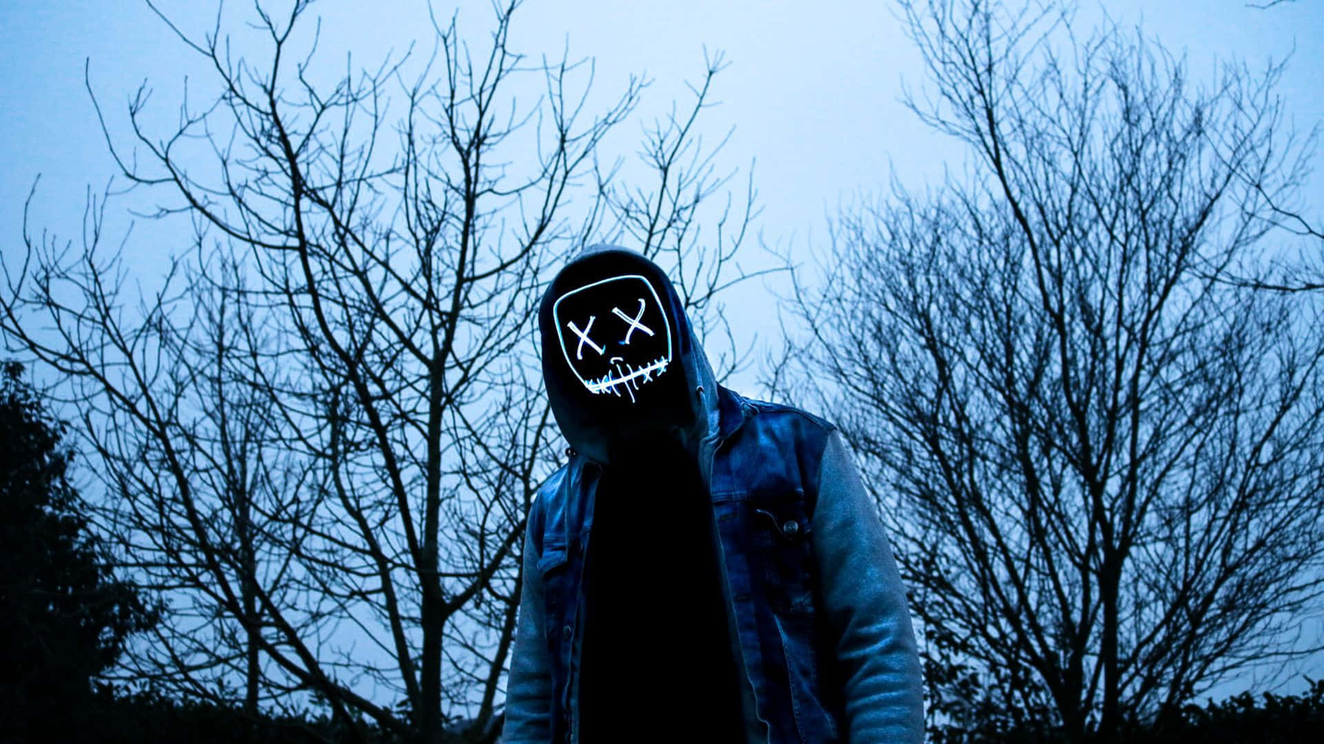 Masked Man Spooky Desktop Background